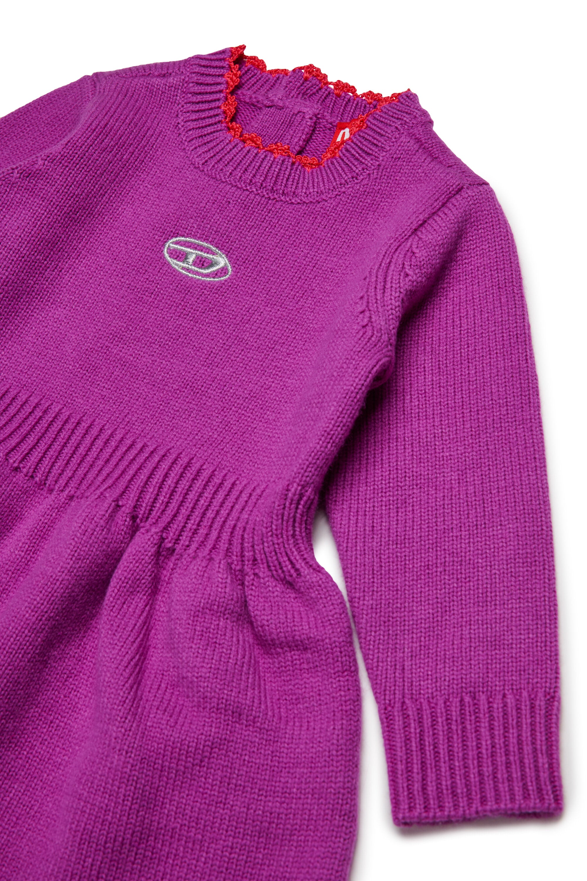 Cashemire blend midi dress branded with Oval D logo