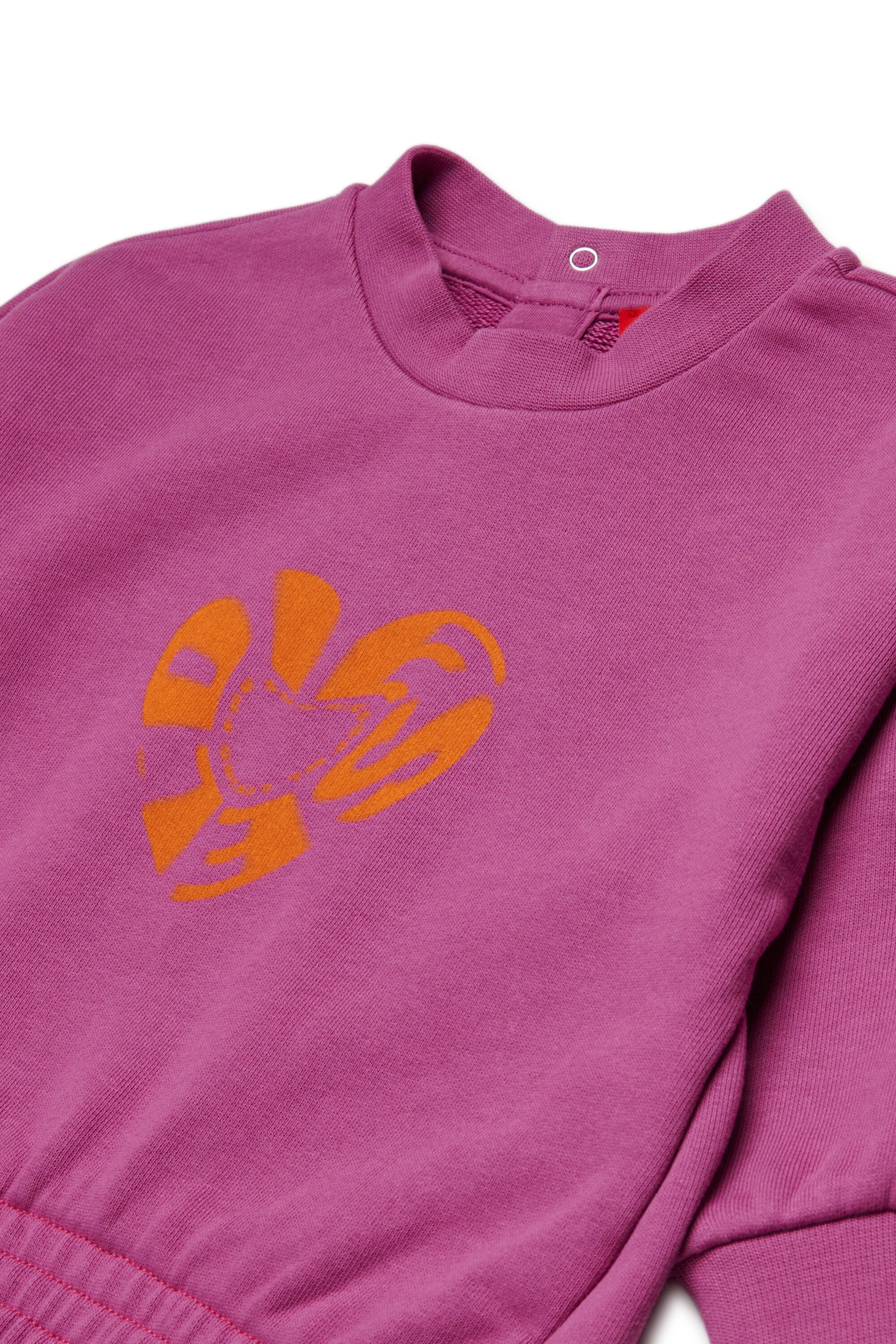 Crew-neck sweatshirt with Diesel Heart graphics