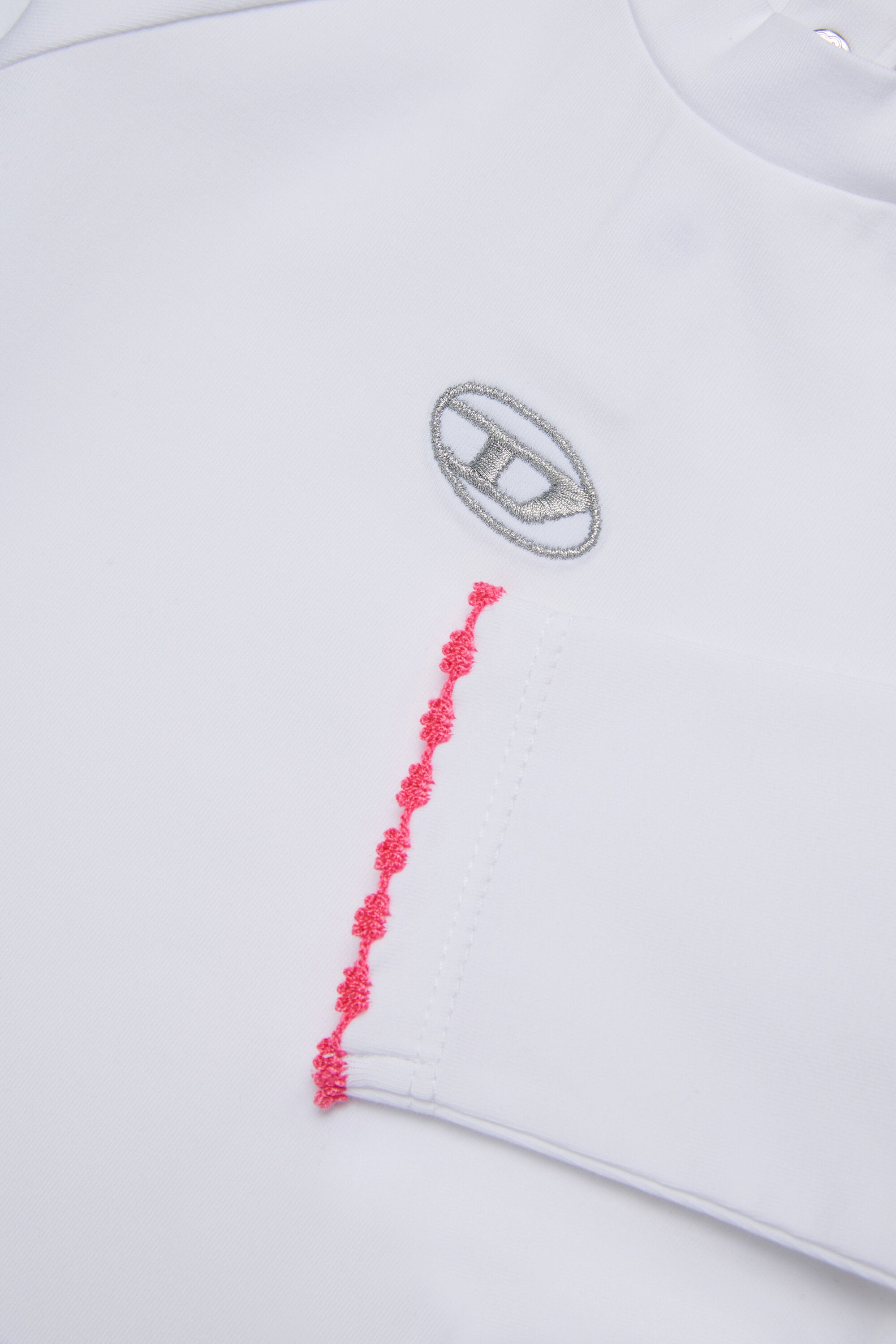 Stretch jersey turtleneck with branded Oval D lurex logo