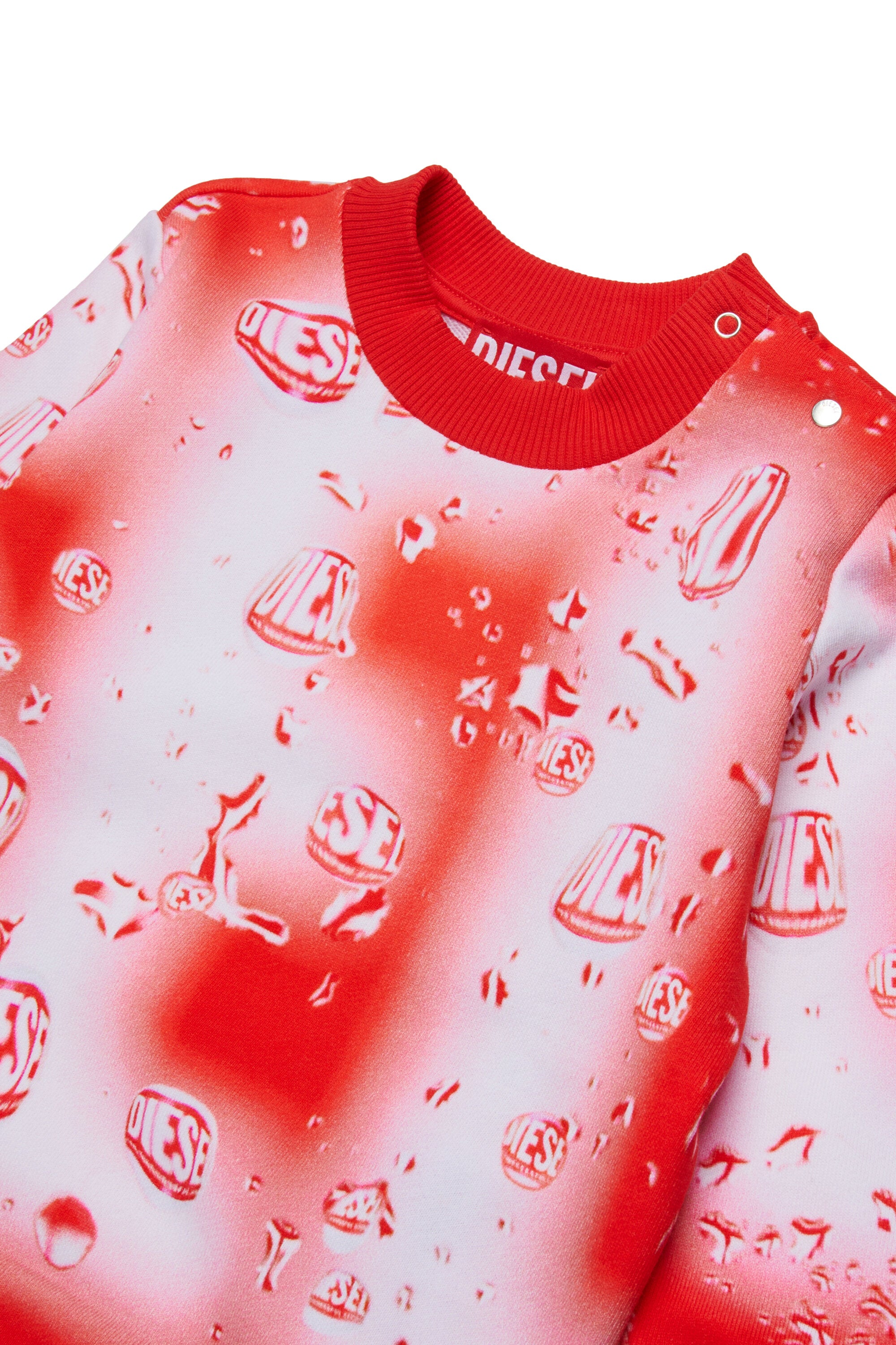 Waterdrop Diesel allover crew-neck sweatshirt