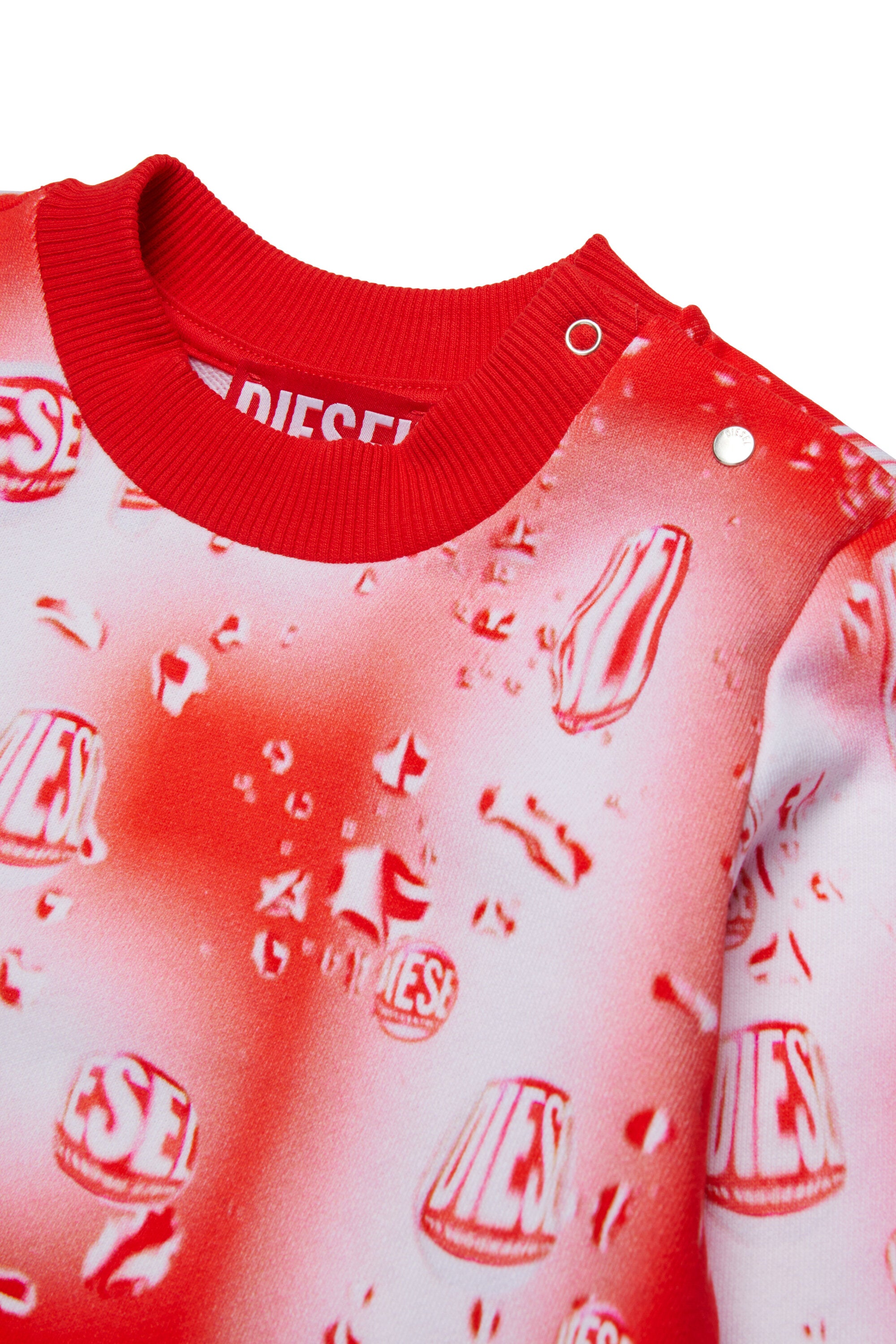 Waterdrop Diesel allover crew-neck sweatshirt