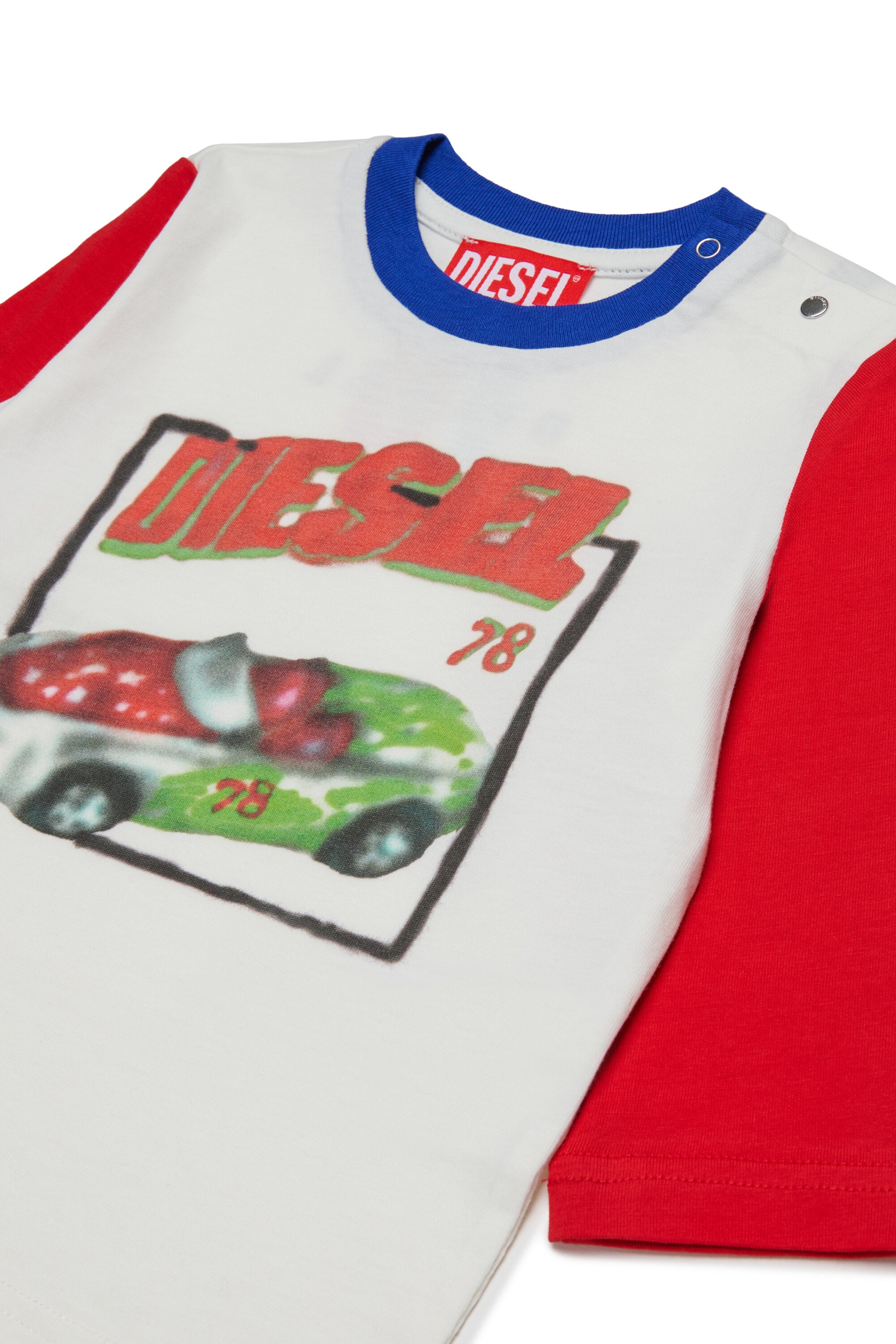 Colorblock jersey T-shirt with Racing graphics