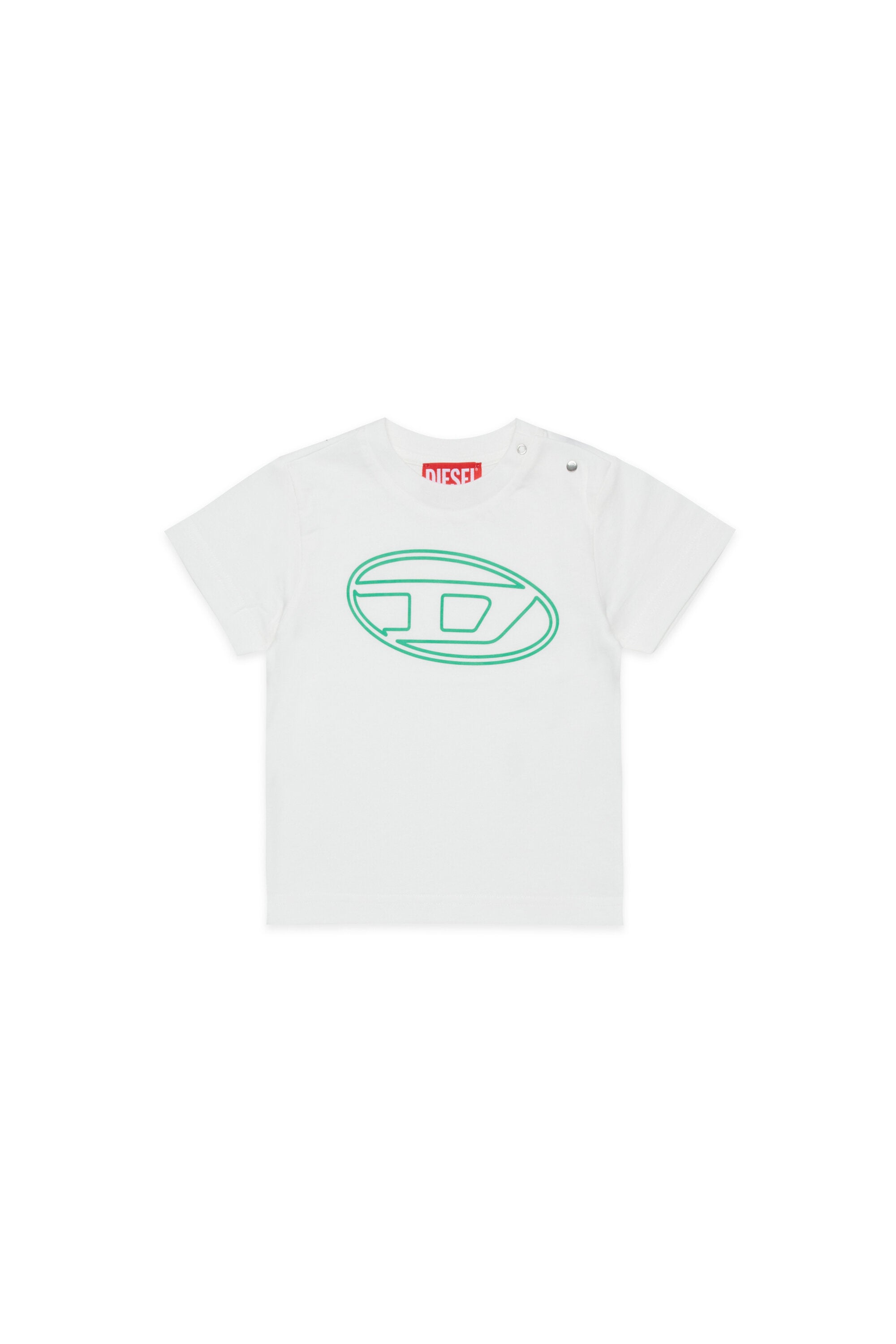 Jersey T-shirt with branded Oval D maxi logo