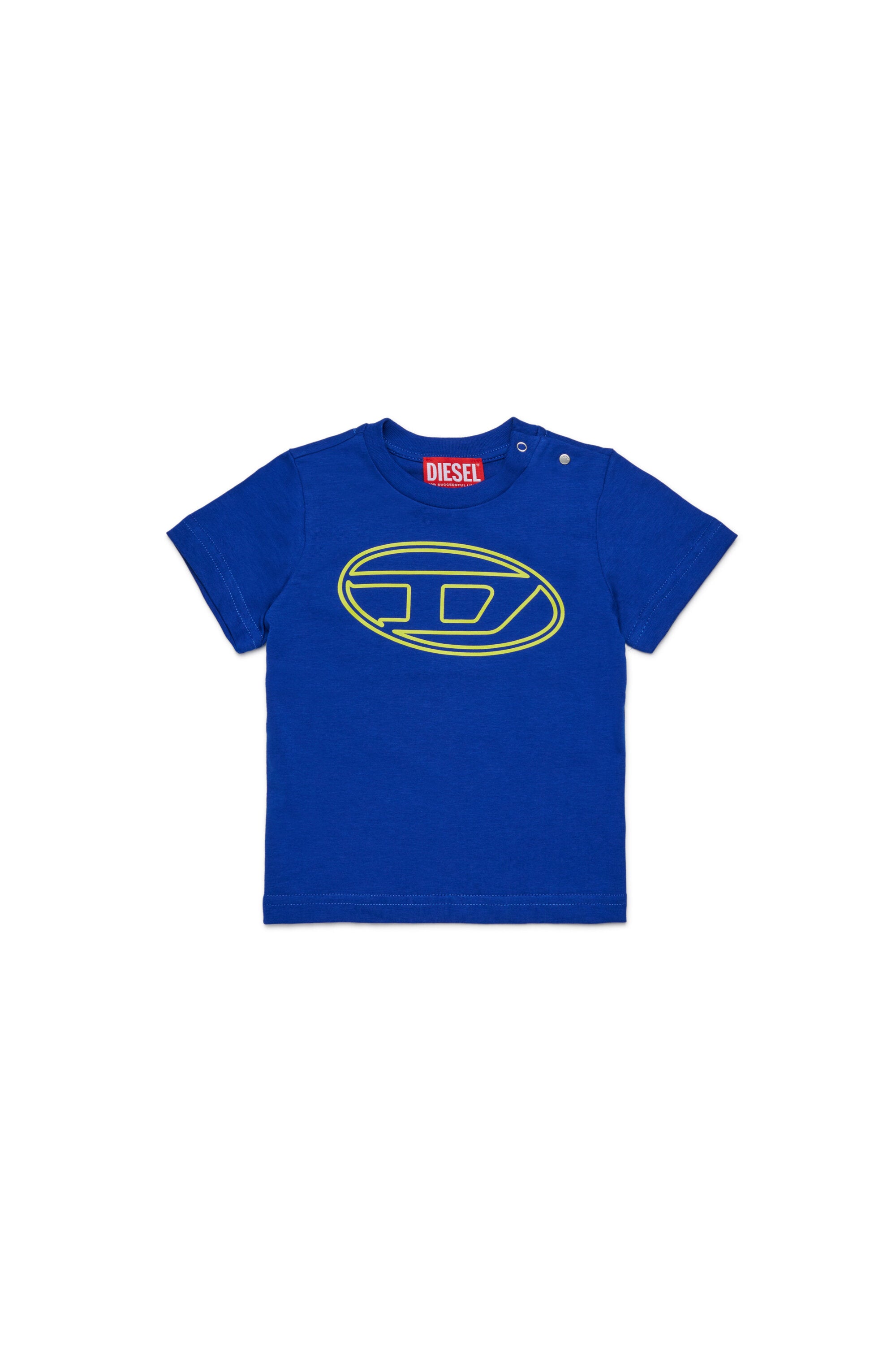 Jersey T-shirt with branded Oval D maxi logo