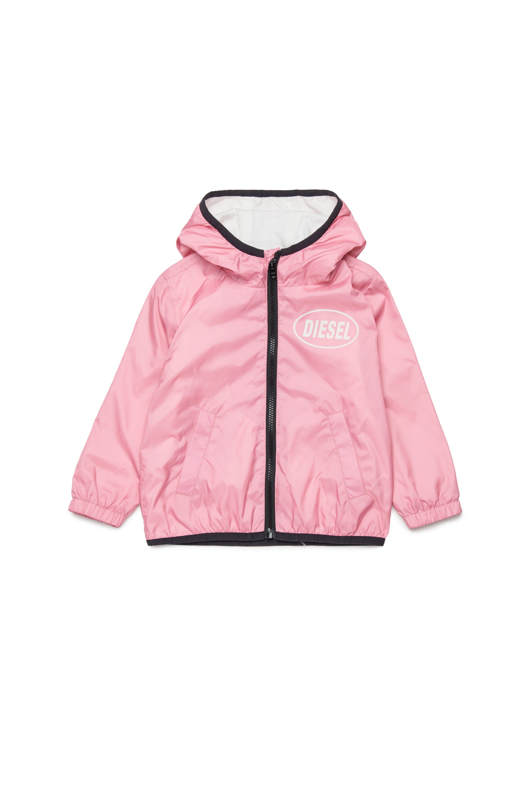 Windbreaker with printed logo