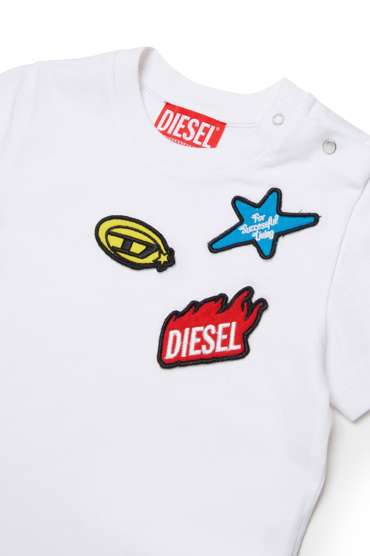 T-shirt with playful colorful patches
