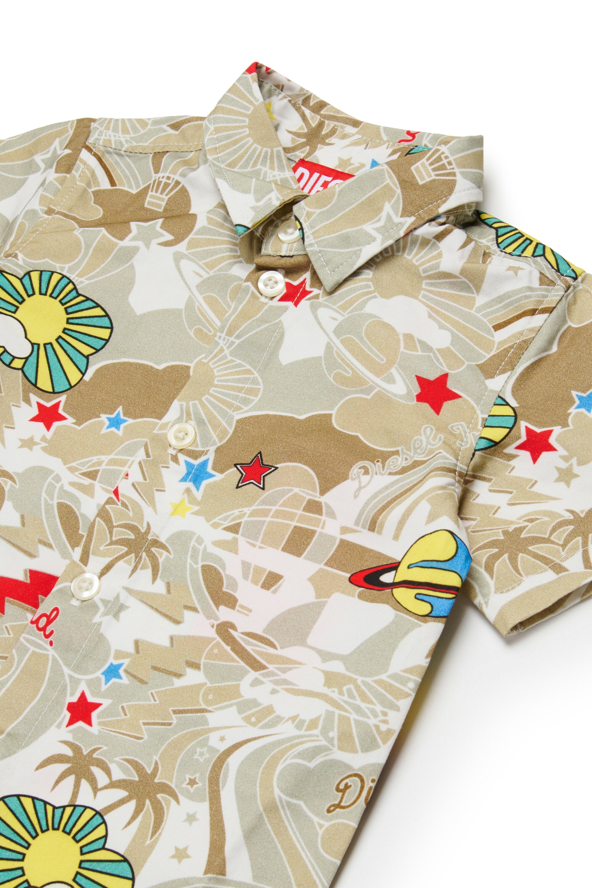 Short-sleeved shirt with logo