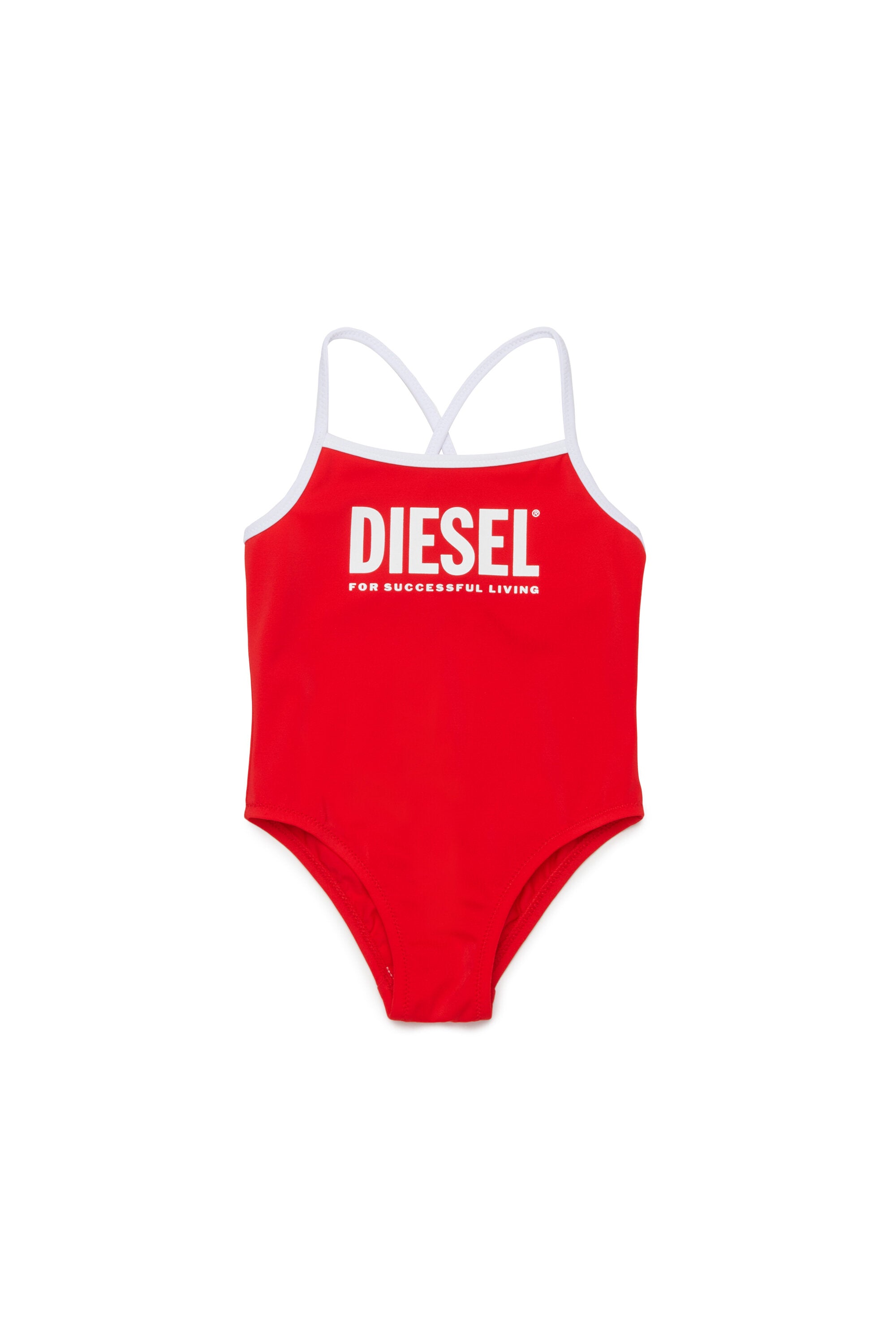 One-piece swimsuit with logo