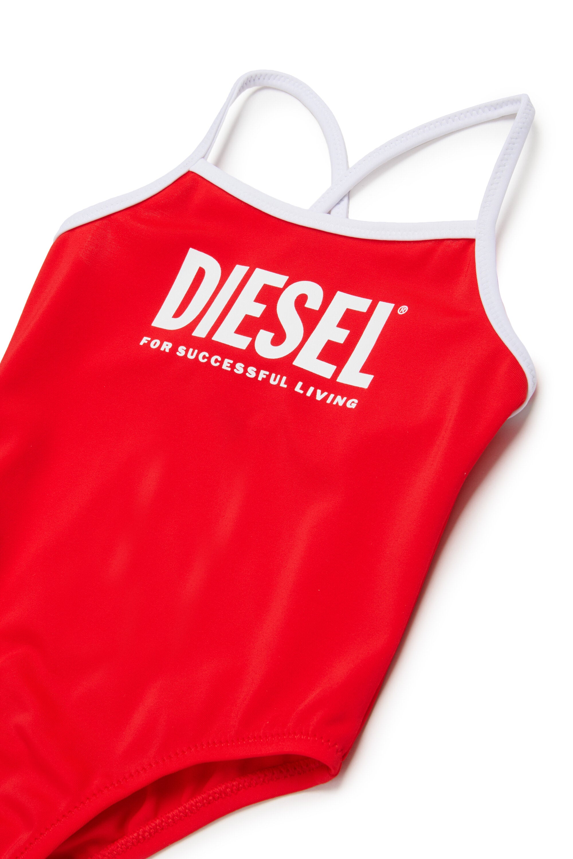 One-piece swimsuit with logo