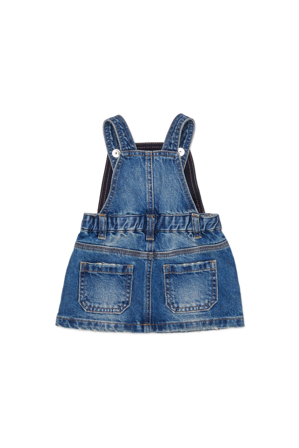 Short denim overalls