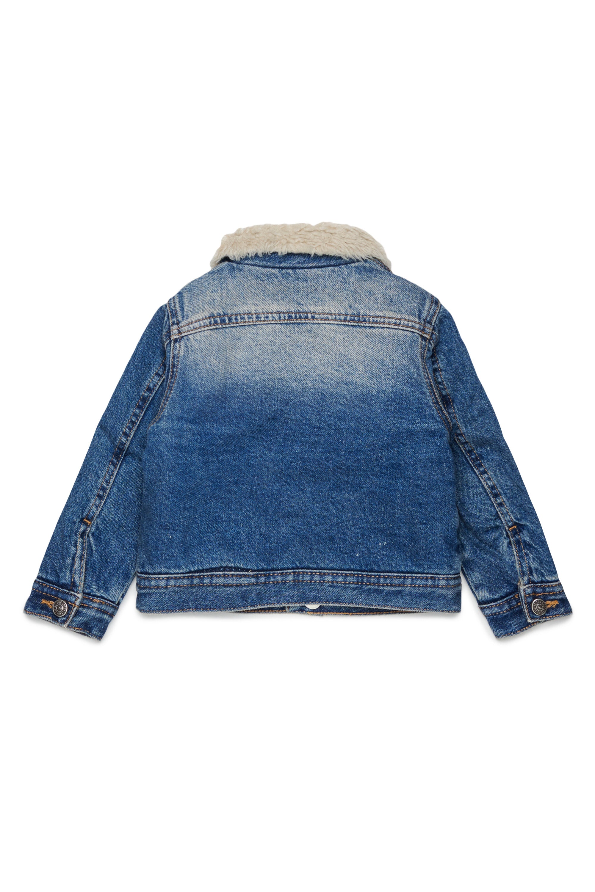 Denim jacket with printed logo