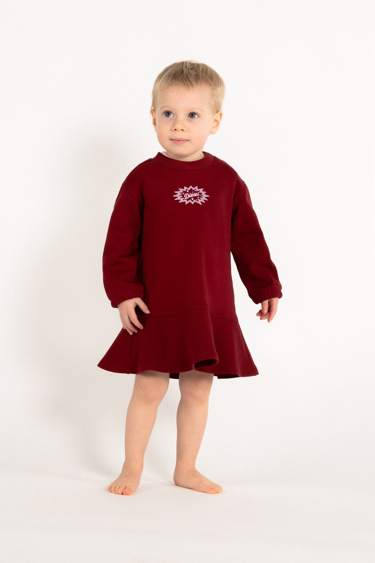 Fleece dress with logo