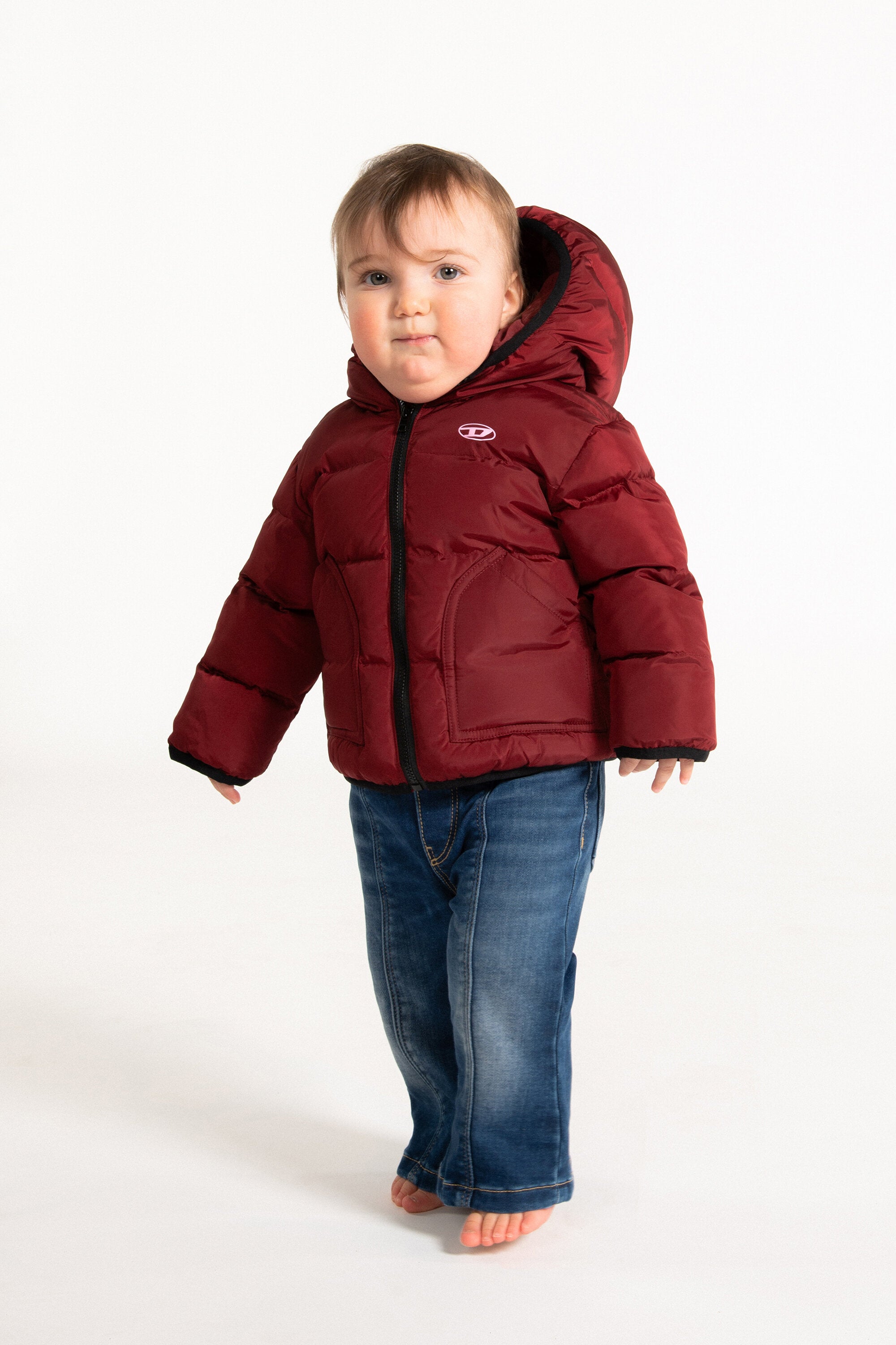 Padded jacket with logo