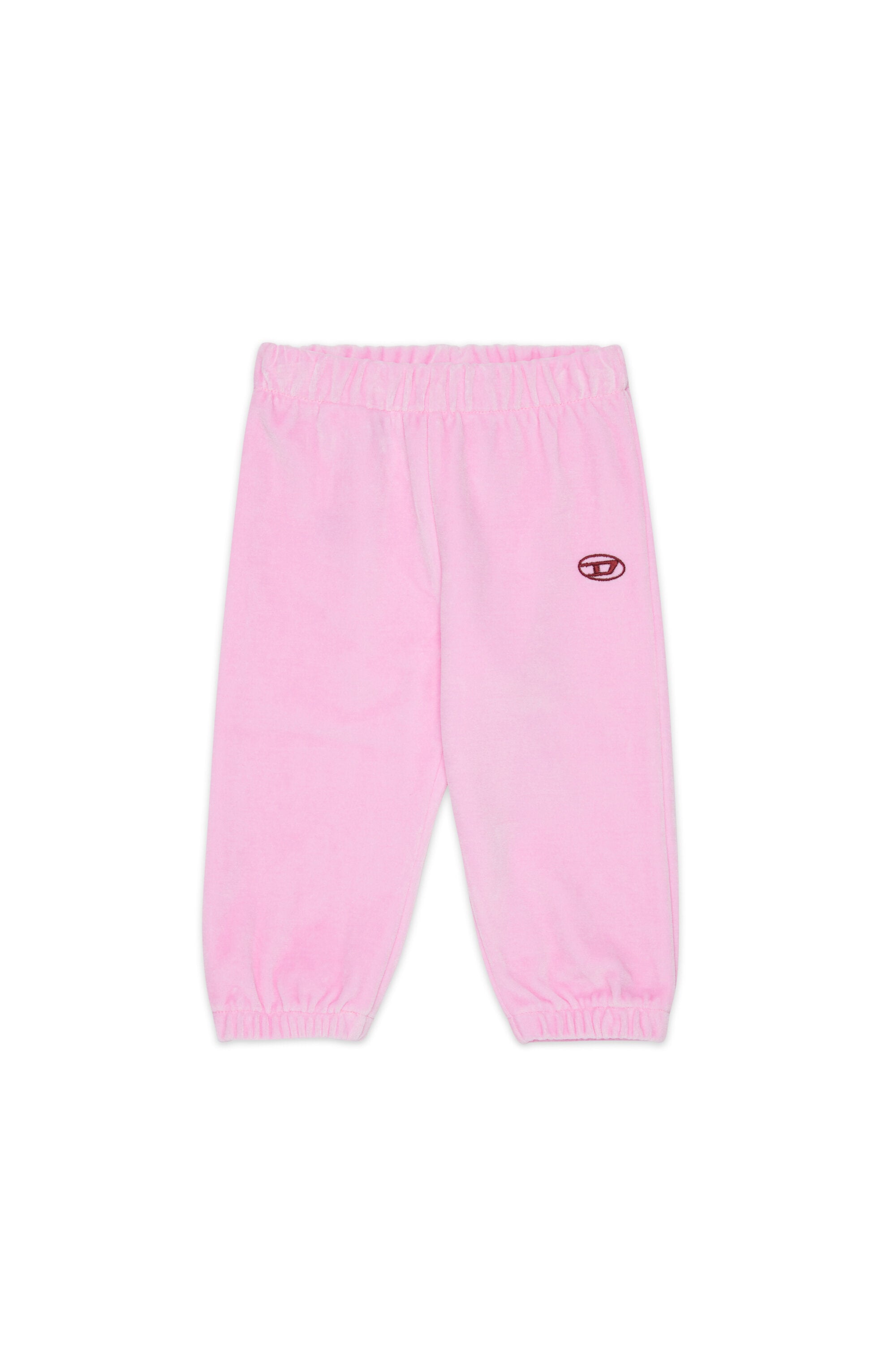 Velour pants with logo