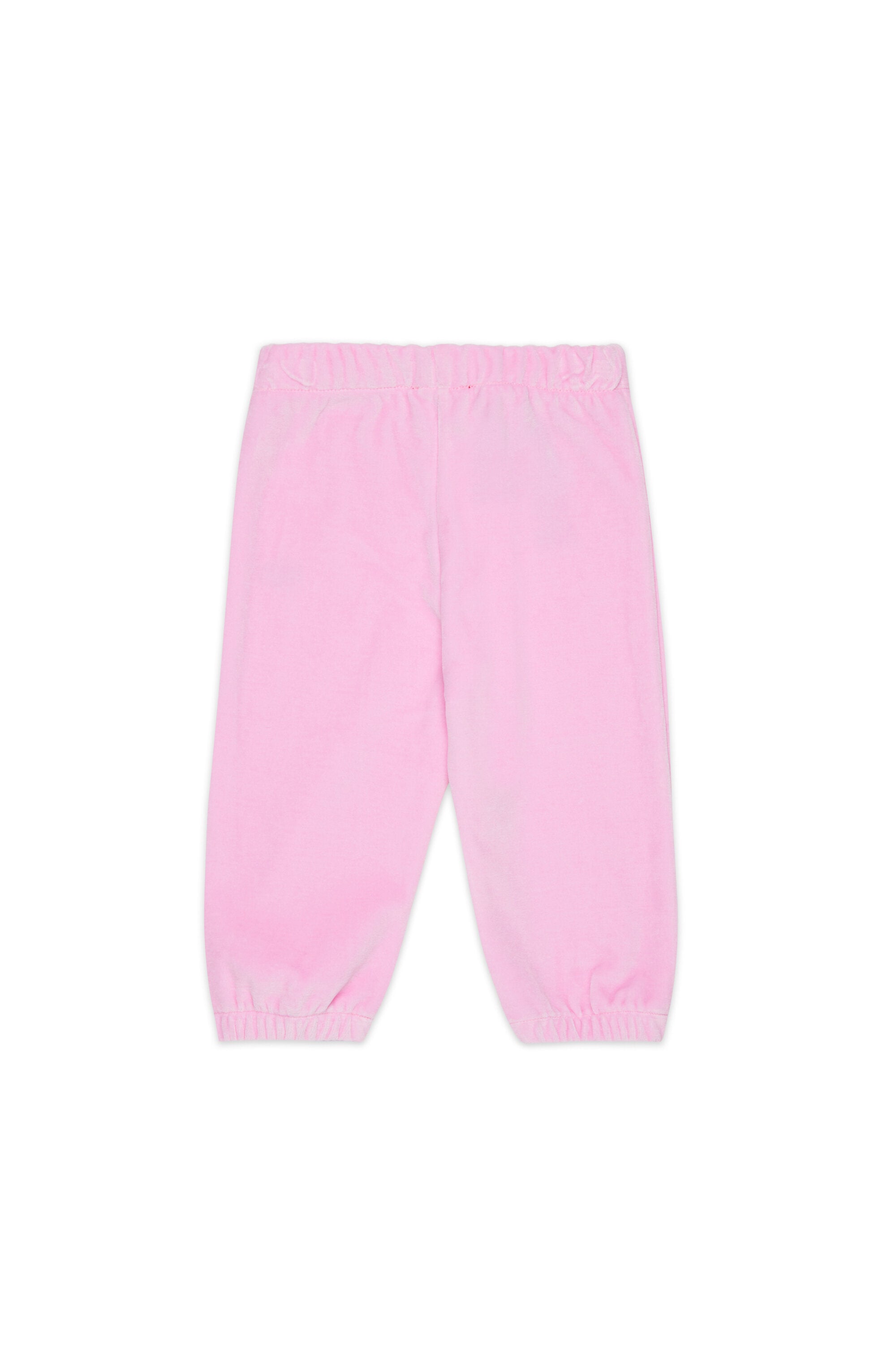 Velour pants with logo
