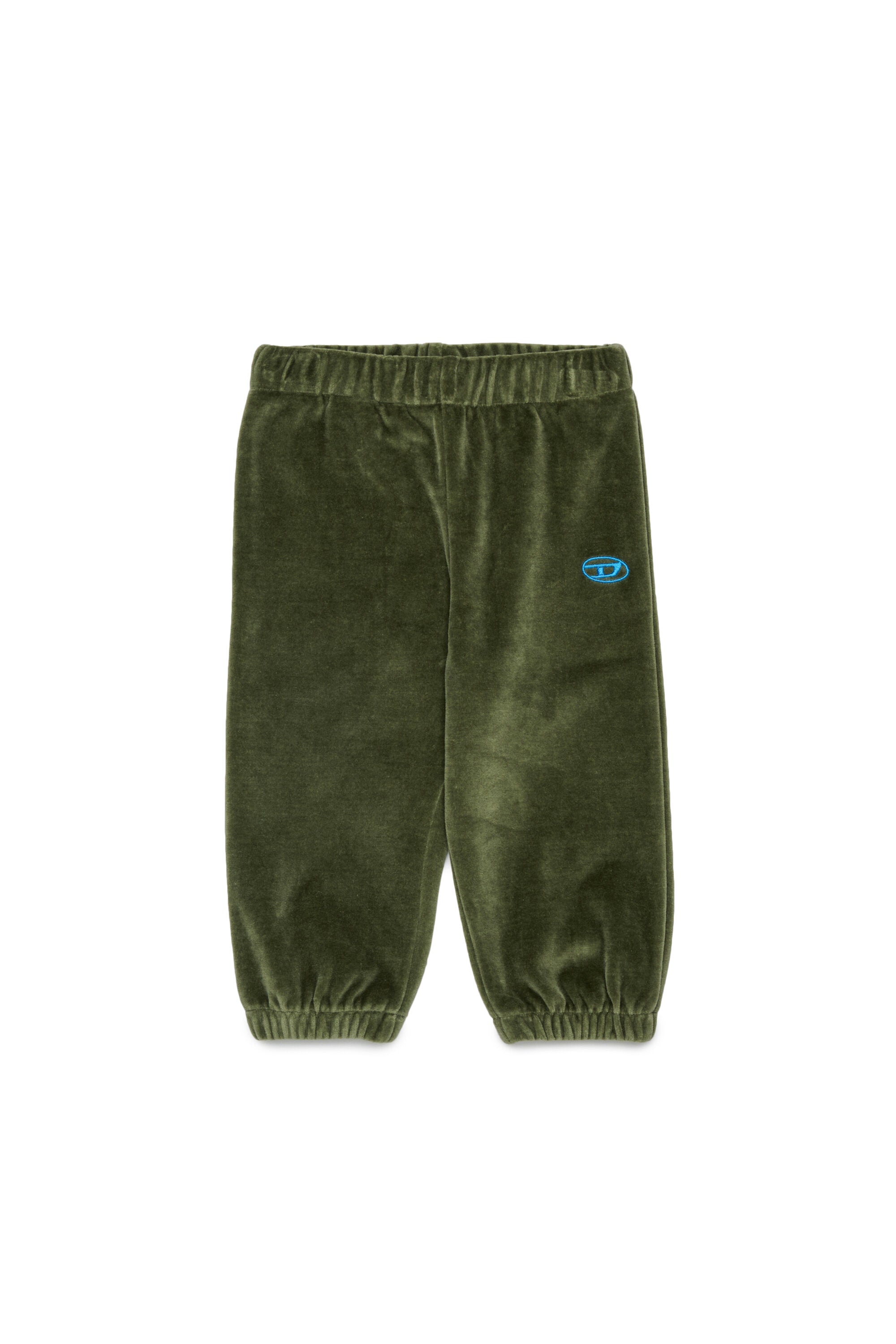 Velour pants with logo