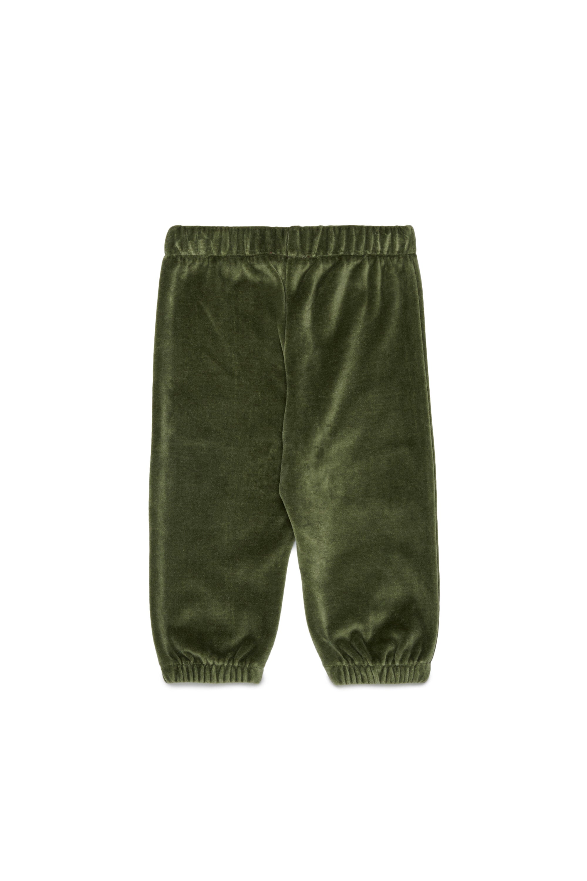 Velour pants with logo