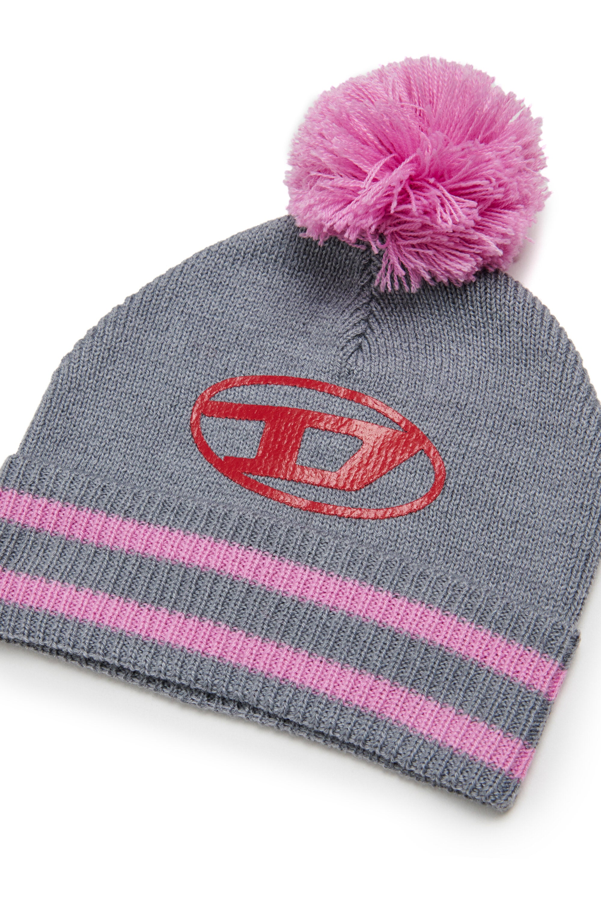Pom-pom beanie with logo