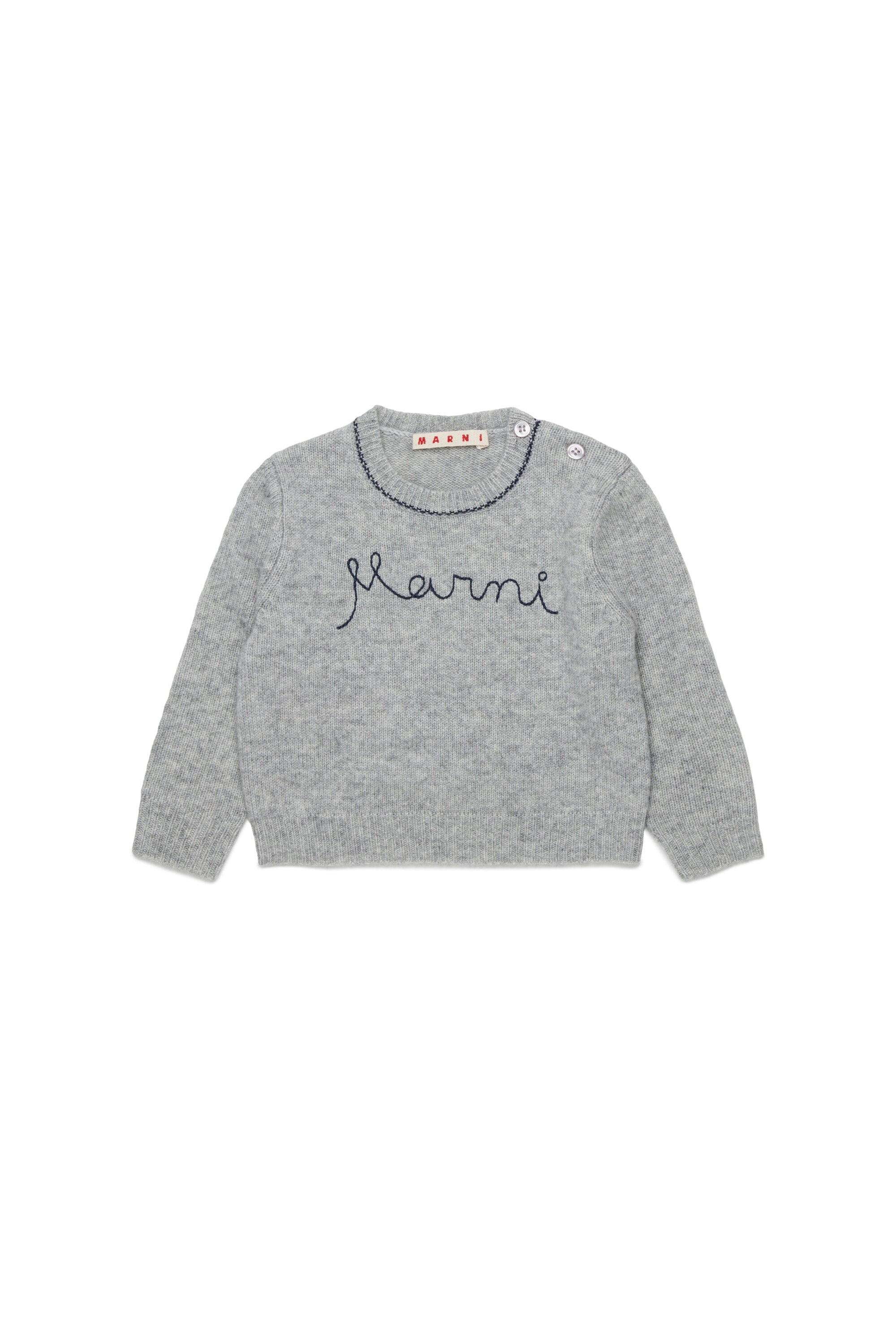 Wool-cashmere blend crew-neck sweater