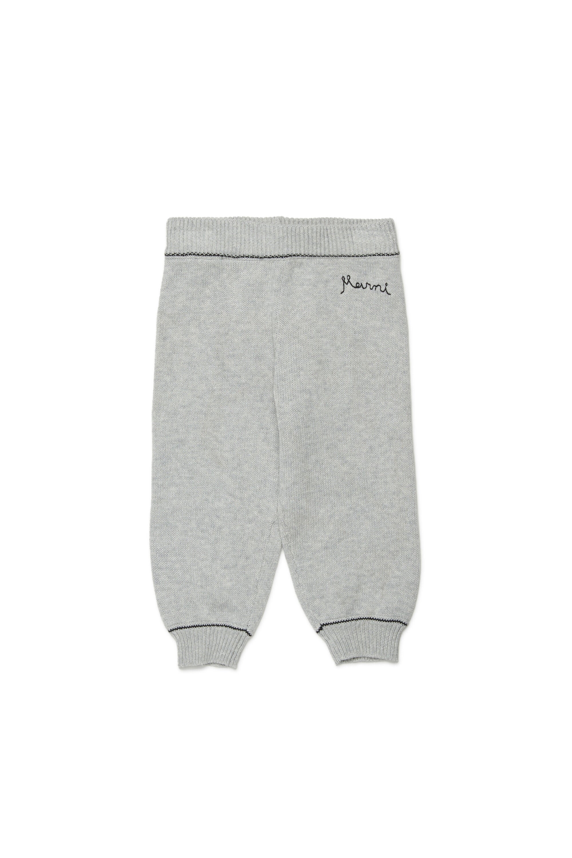 Knit pants with logo