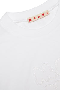 Sleeveless T-shirt with ruffles