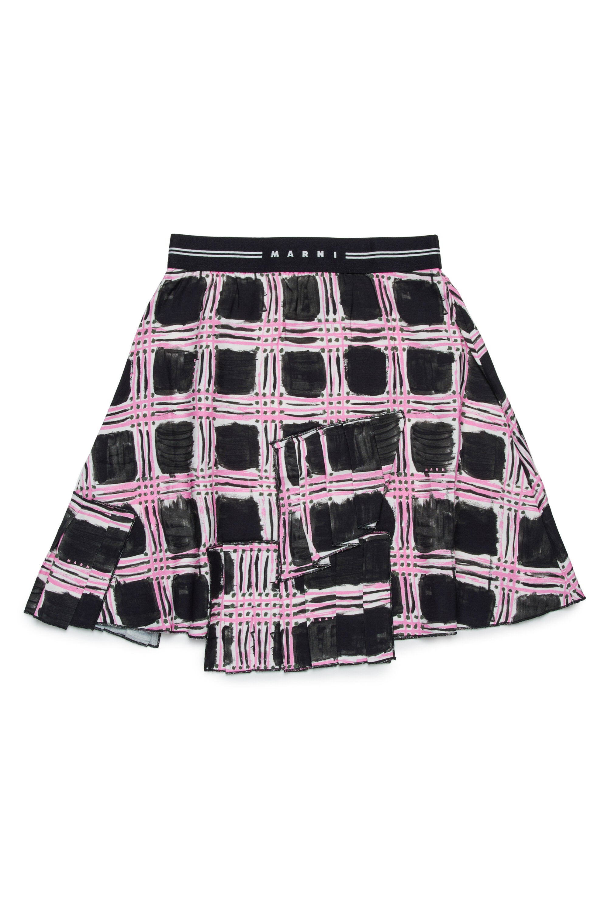 All-over check-check skirt