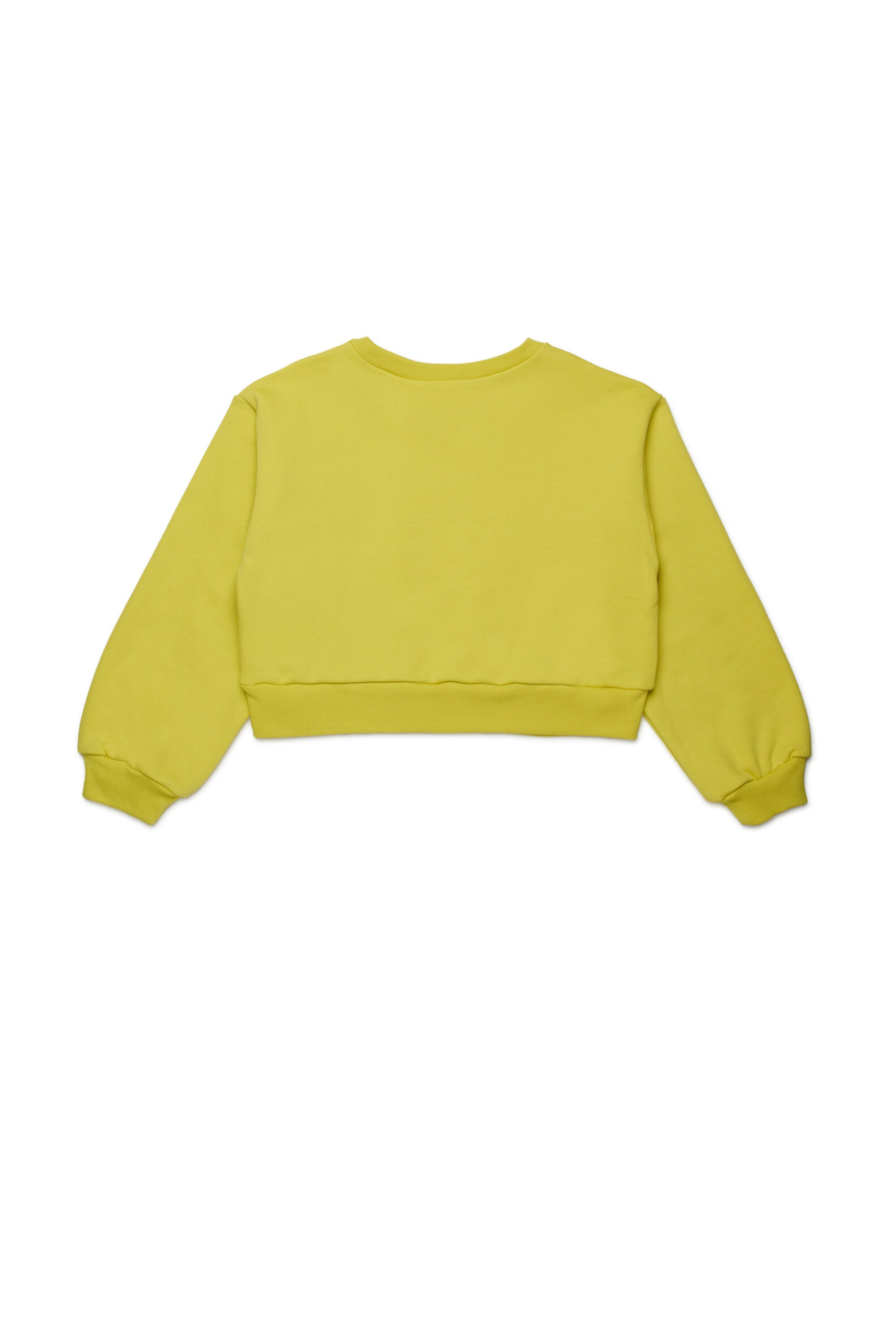 Cropped crew-neck sweatshirt with embroidered Marni patch logo