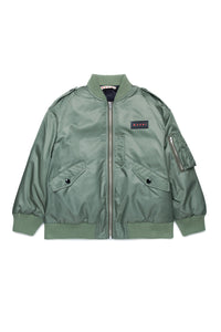 Bomber jacket with patch