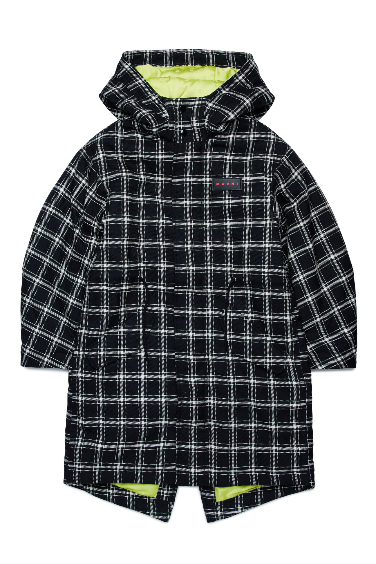All-over check flannel parka jacket All-over check flannel parka jacket