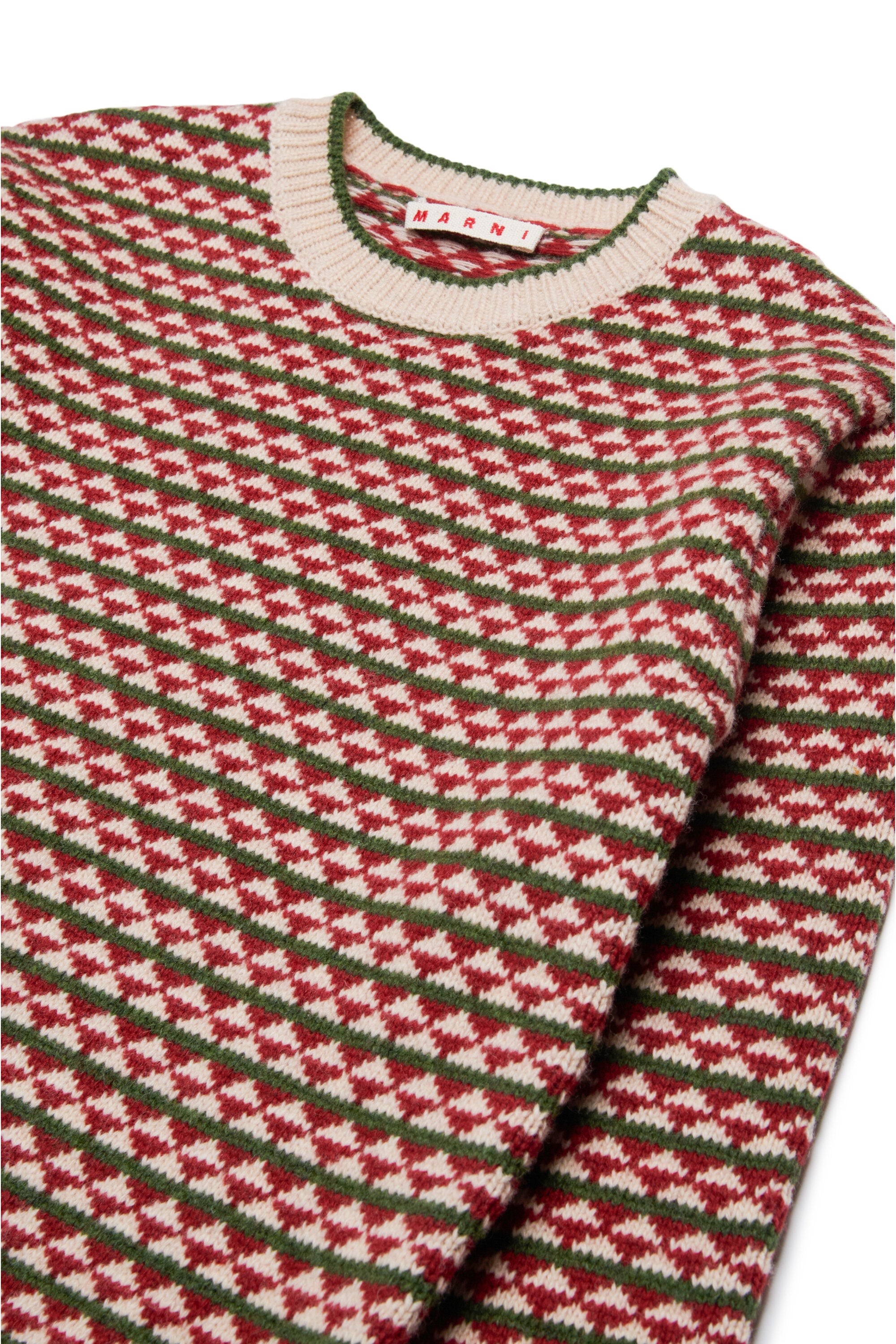 Wool-blend jacquard pullover