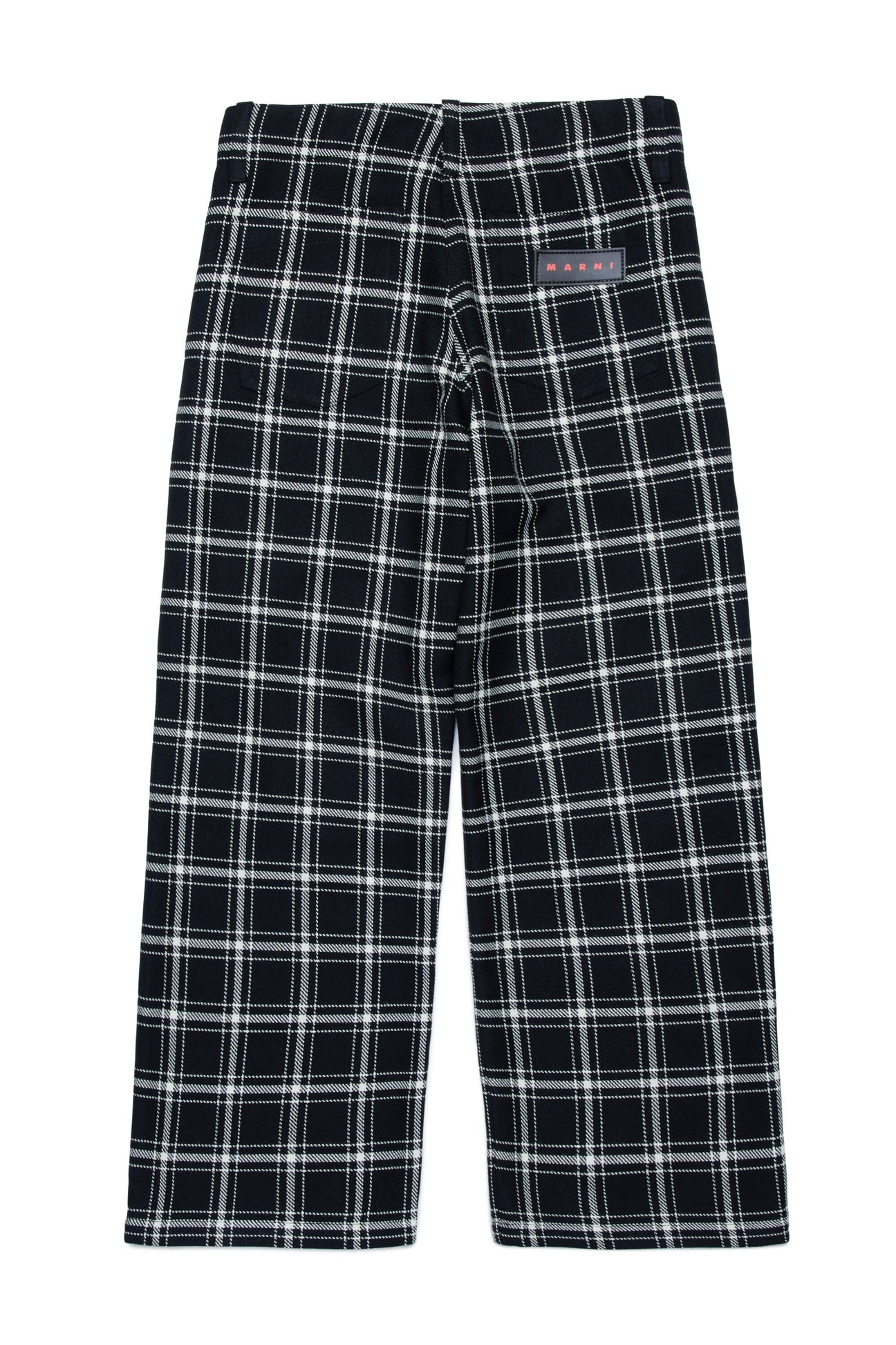 All-over check flannel trousers All-over check flannel trousers