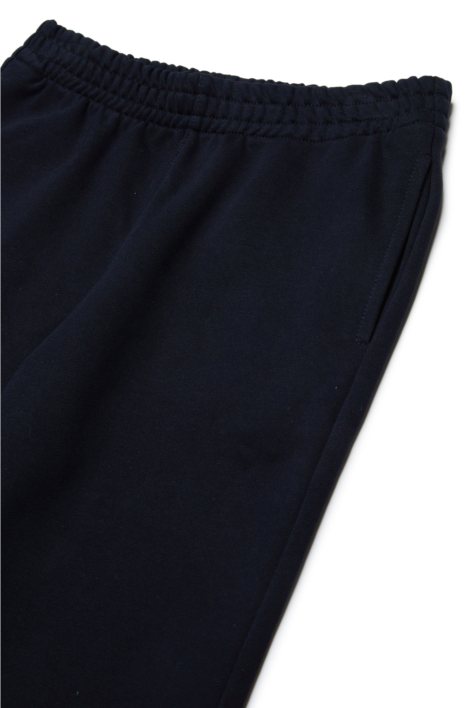 Fleece baggy trousers with melted logo