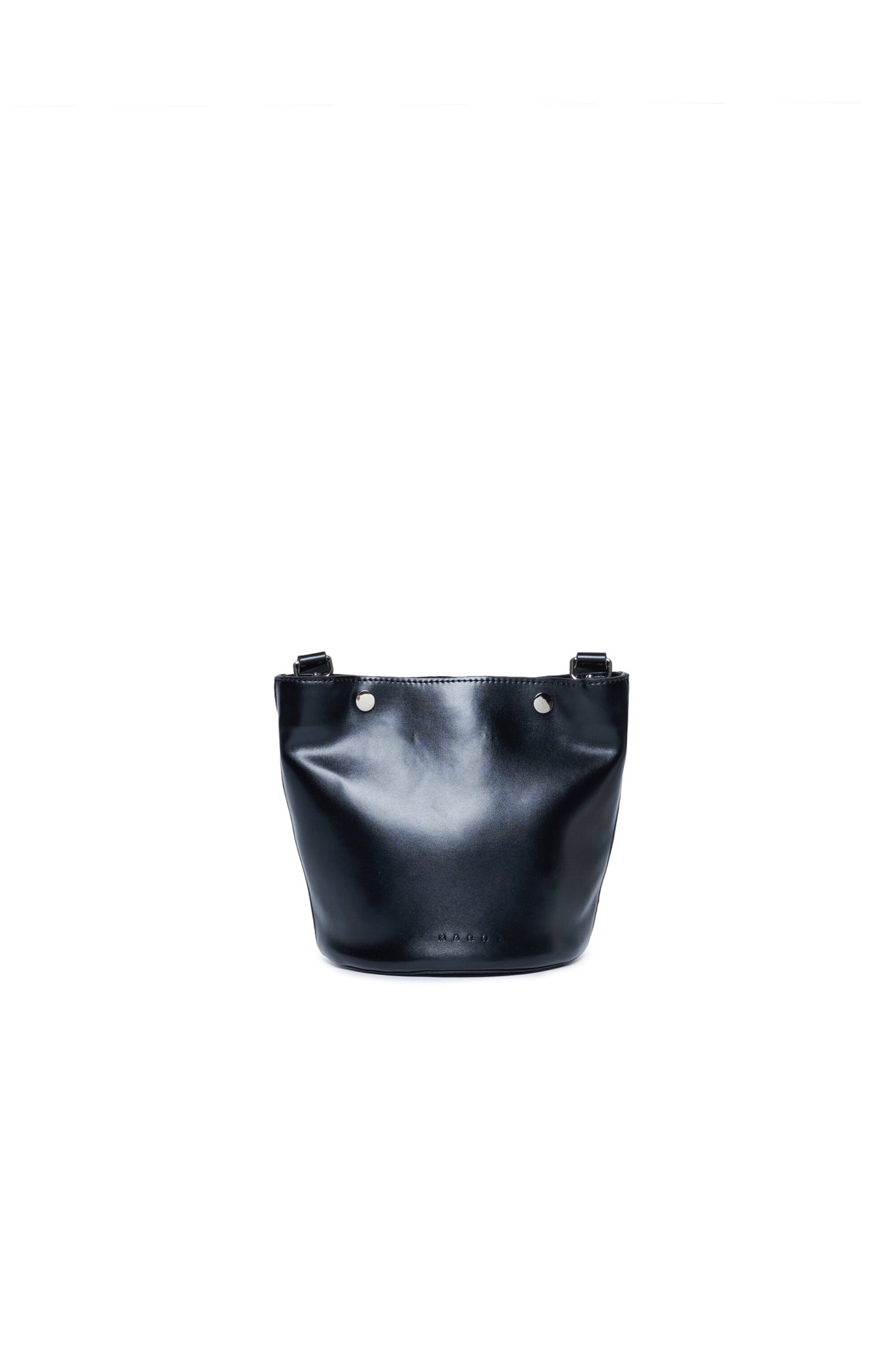 Bucket bag in two-tone fake leather 