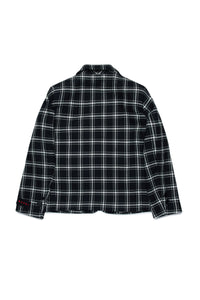 All-over check flannel jacket