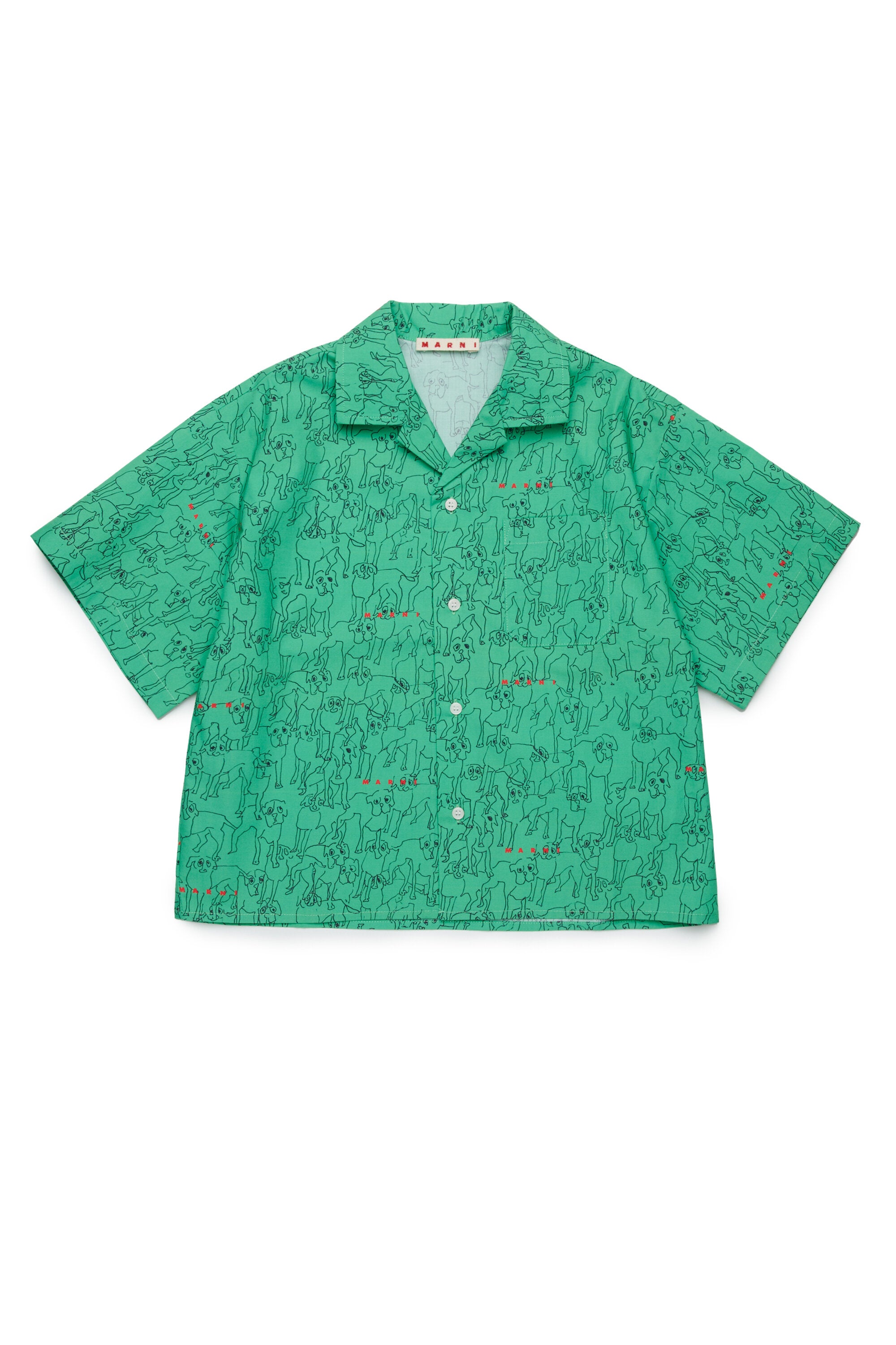 Bowling shirt in allover poplin Joy