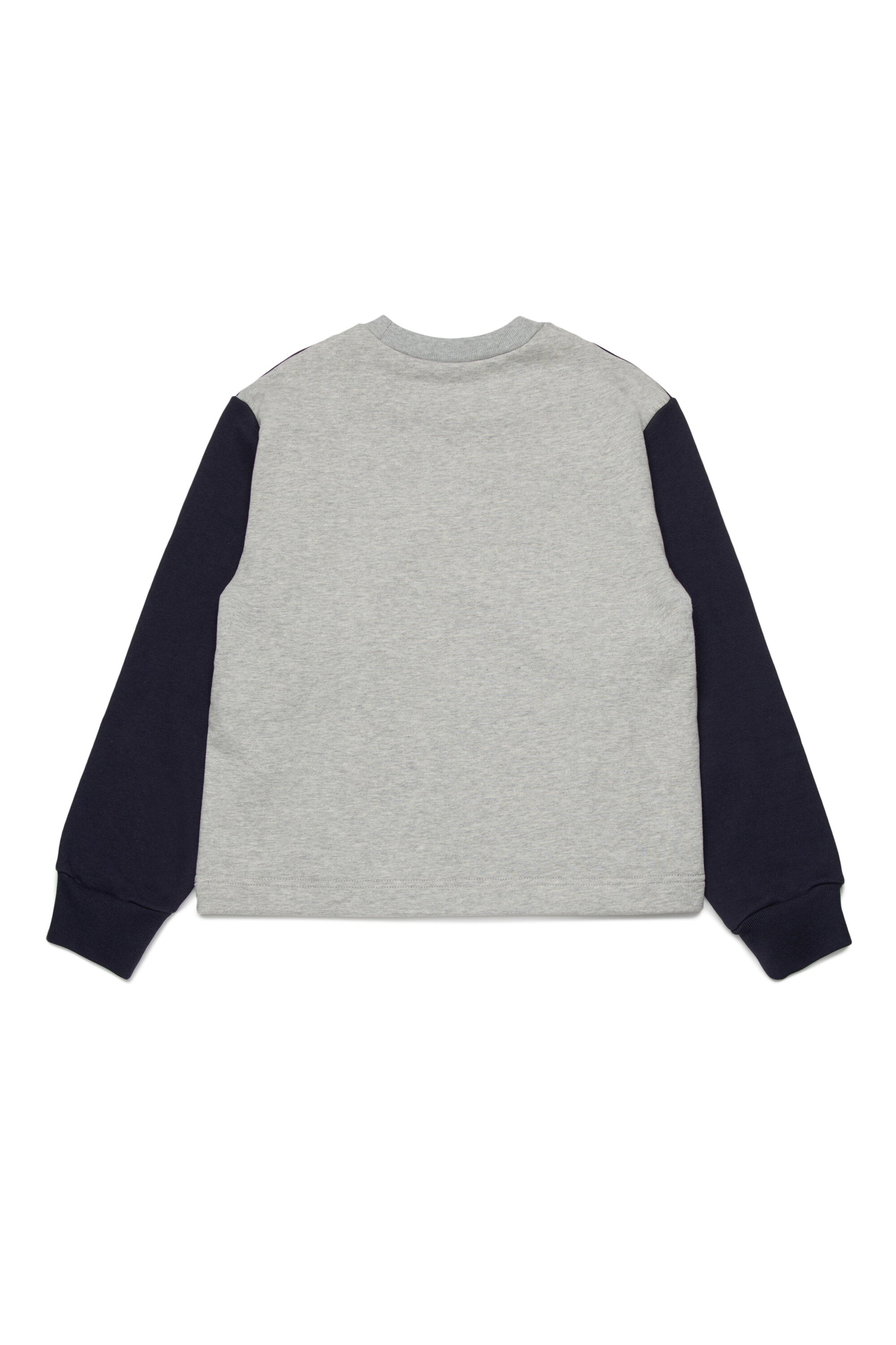 Crew-neck sweatshirt with colorblock details