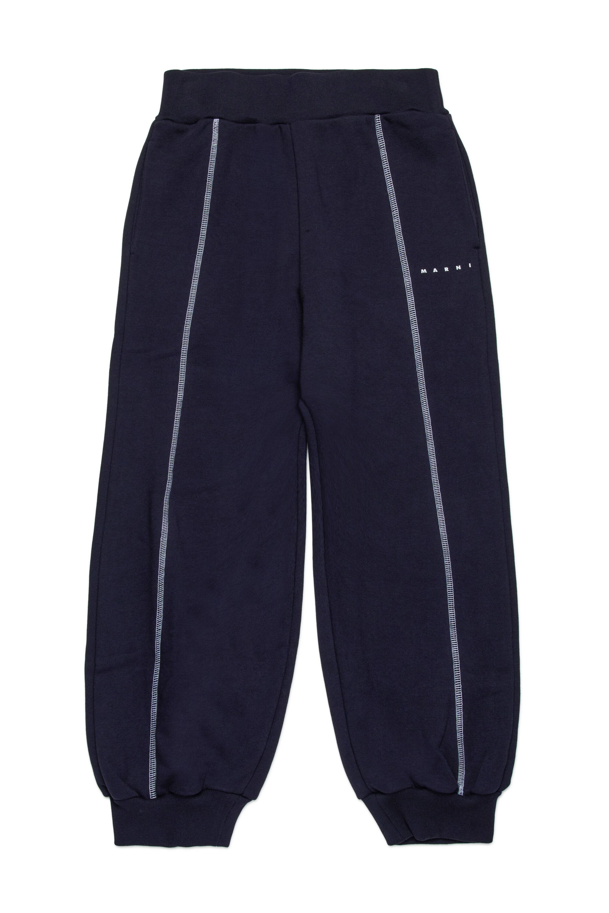 Jogger pants with contrasting seams