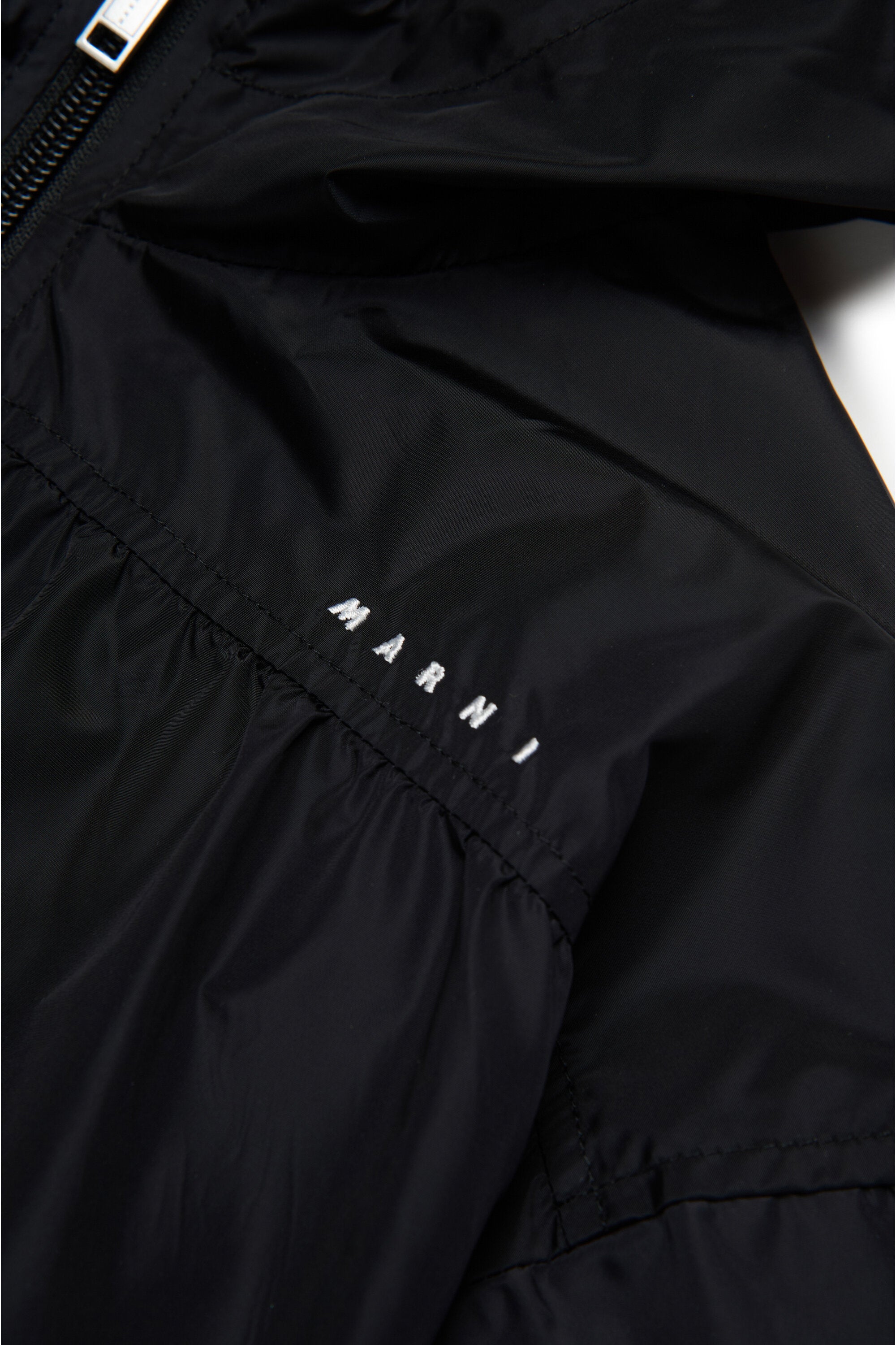 Long branded windbreaker jacket