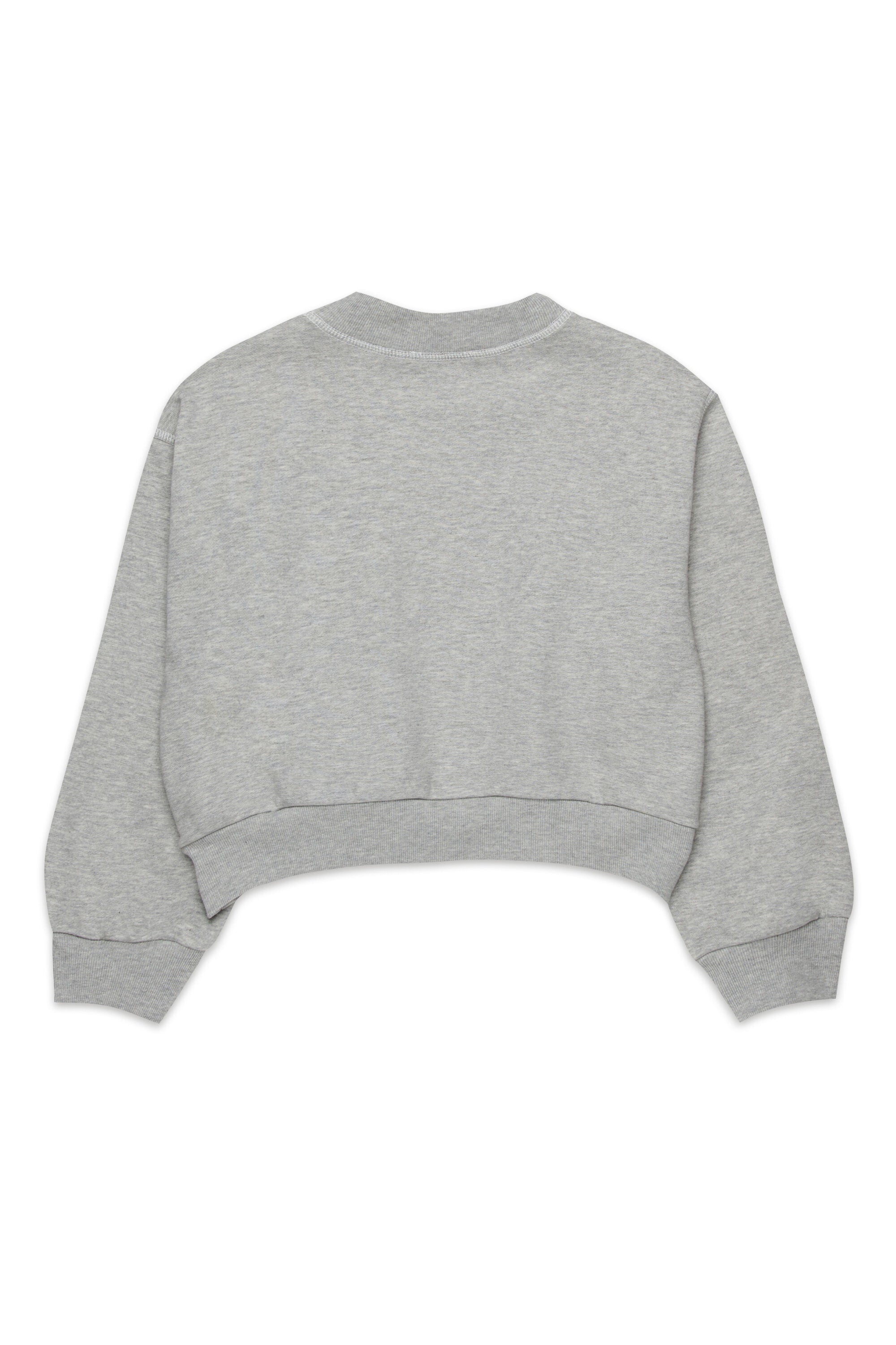 Crew-neck sweatshirt with contrasting seams