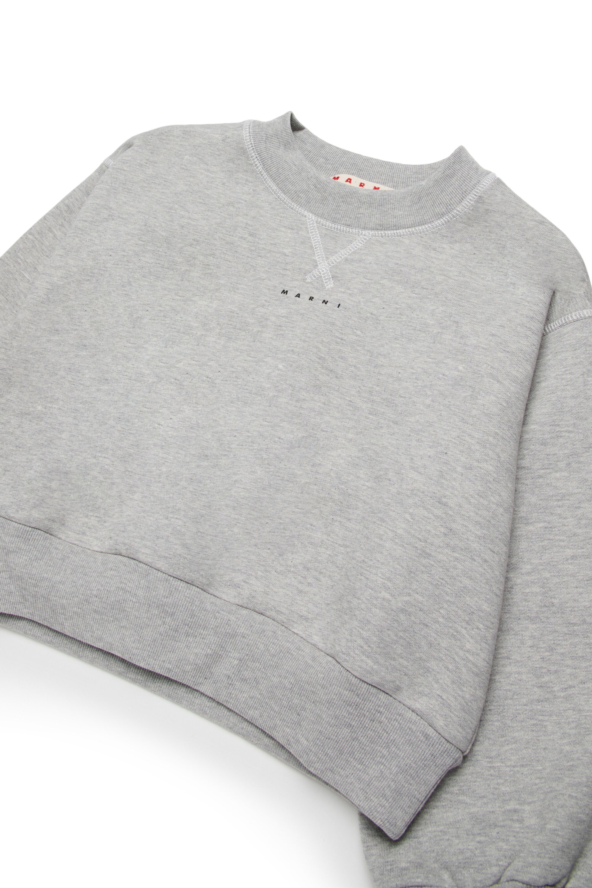 Crew-neck sweatshirt with contrasting seams