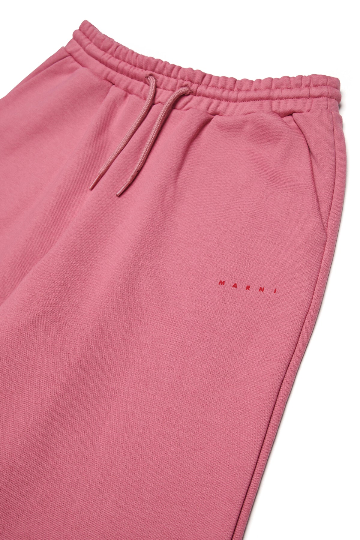 Branded fleece wide-leg pants