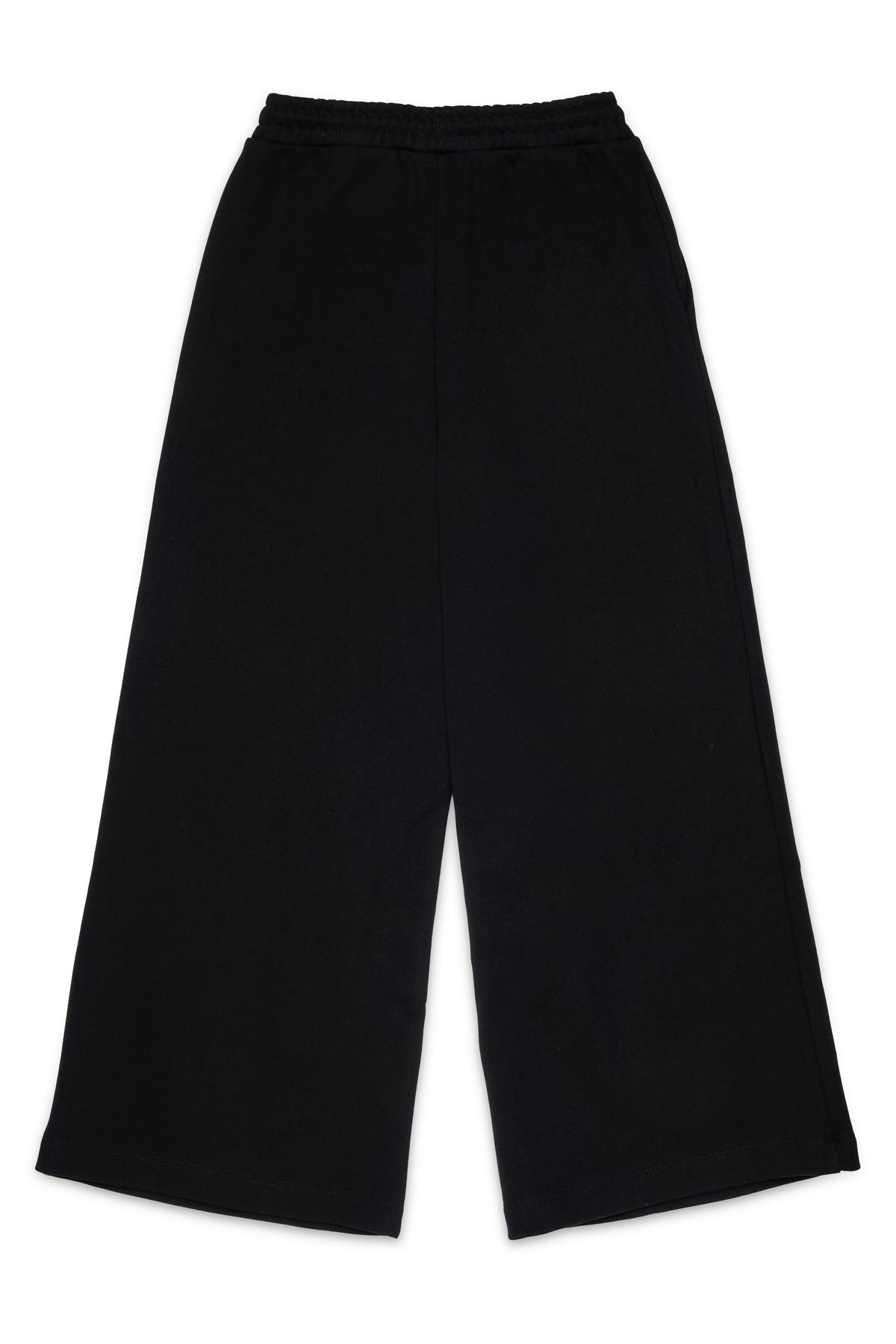 Branded fleece wide-leg pants