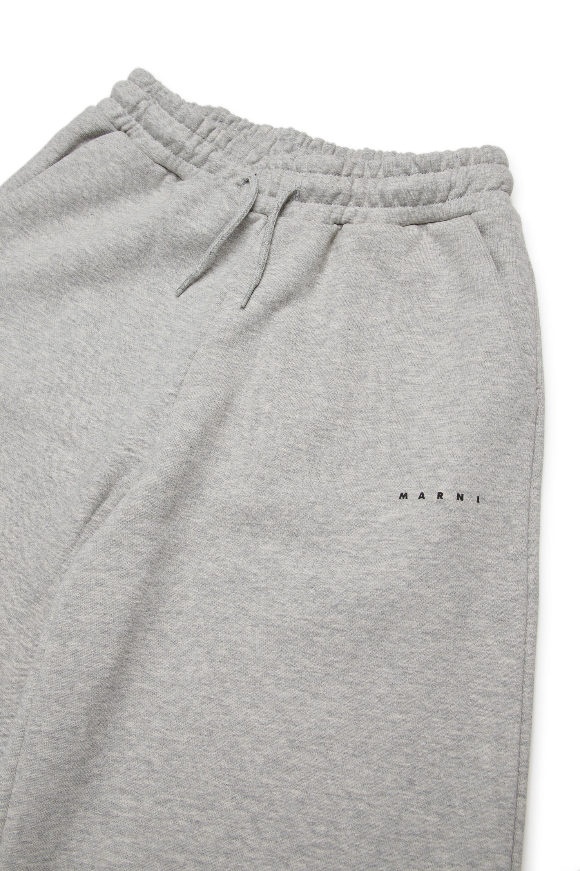 Branded fleece wide-leg pants
