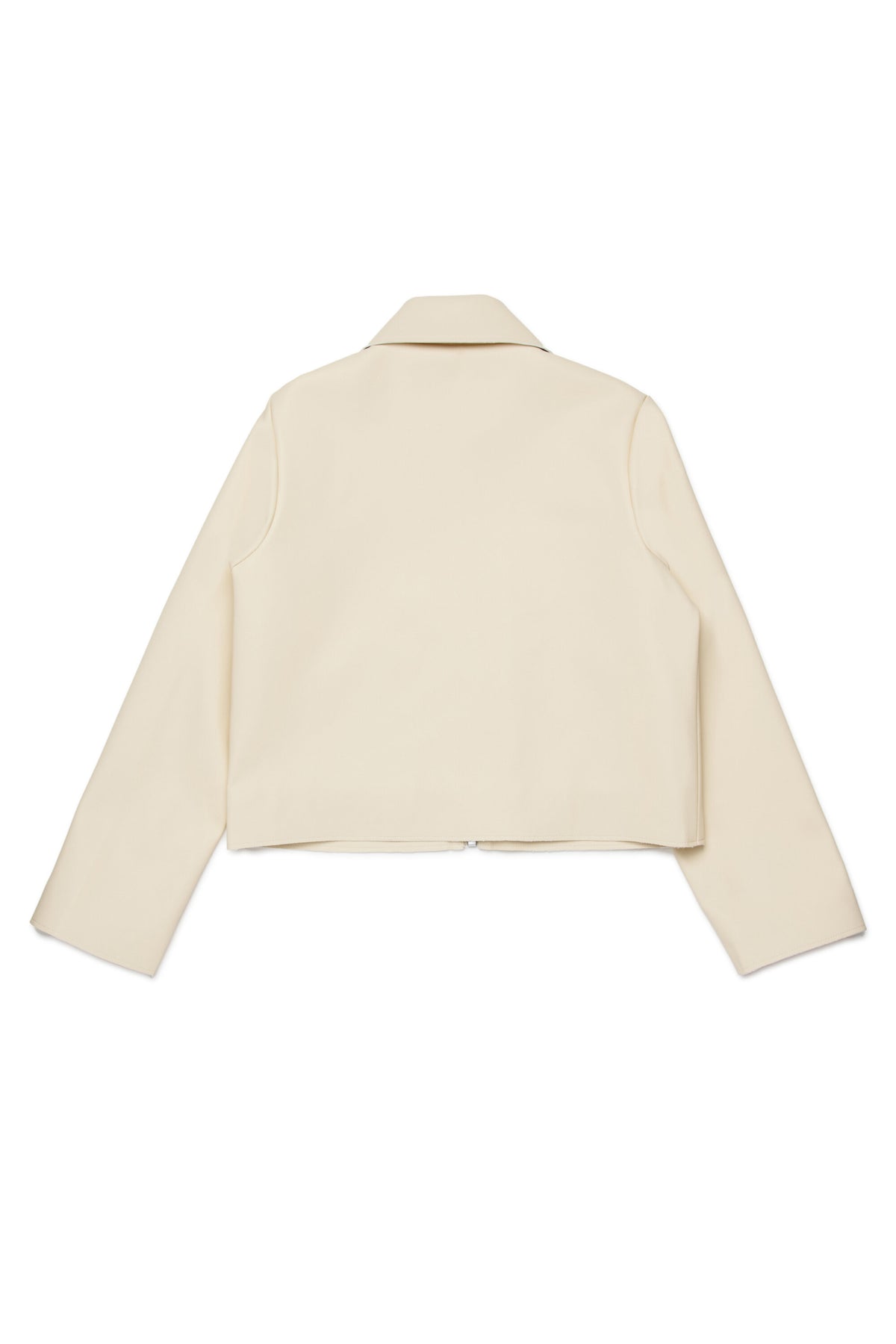Coated fabric jacket with logo