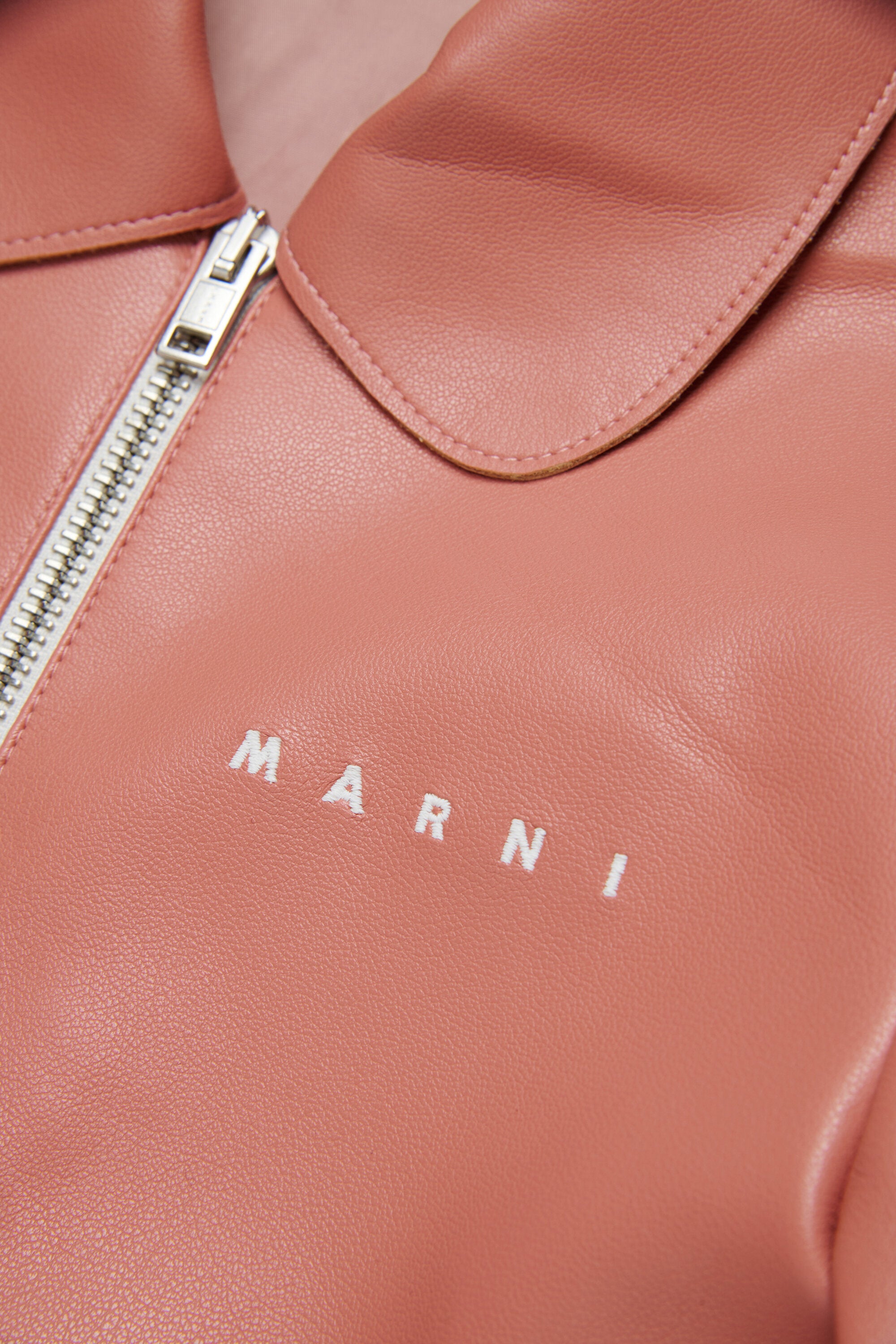 Coated fabric jacket with logo