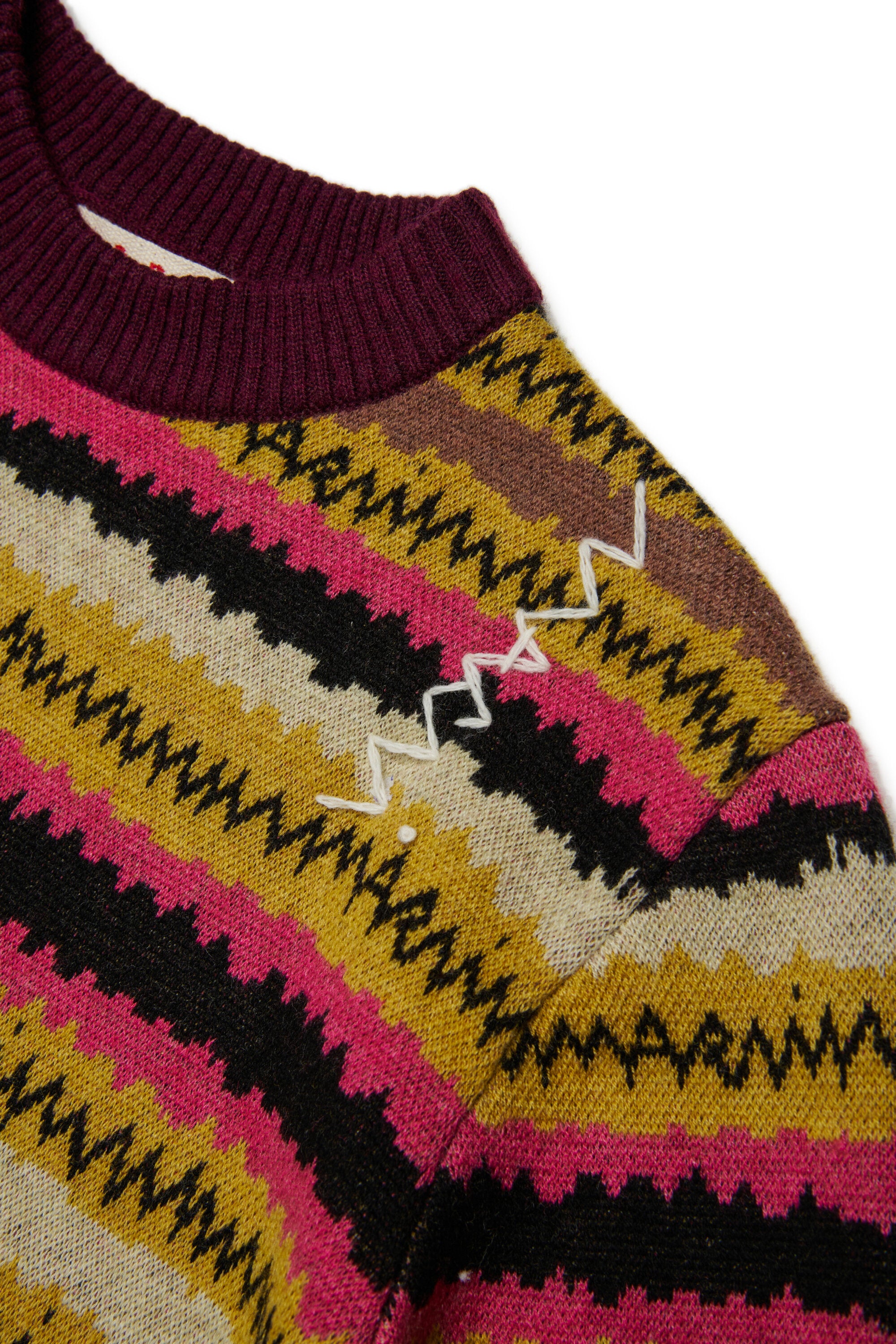 Wool blend pullover Rock Doll pattern