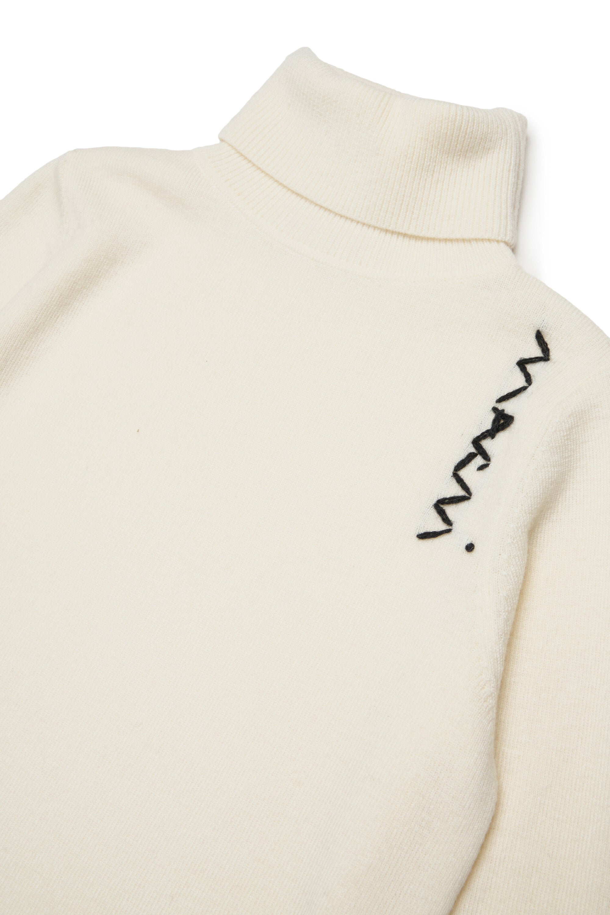 Ribbed wool blend turtleneck sweater