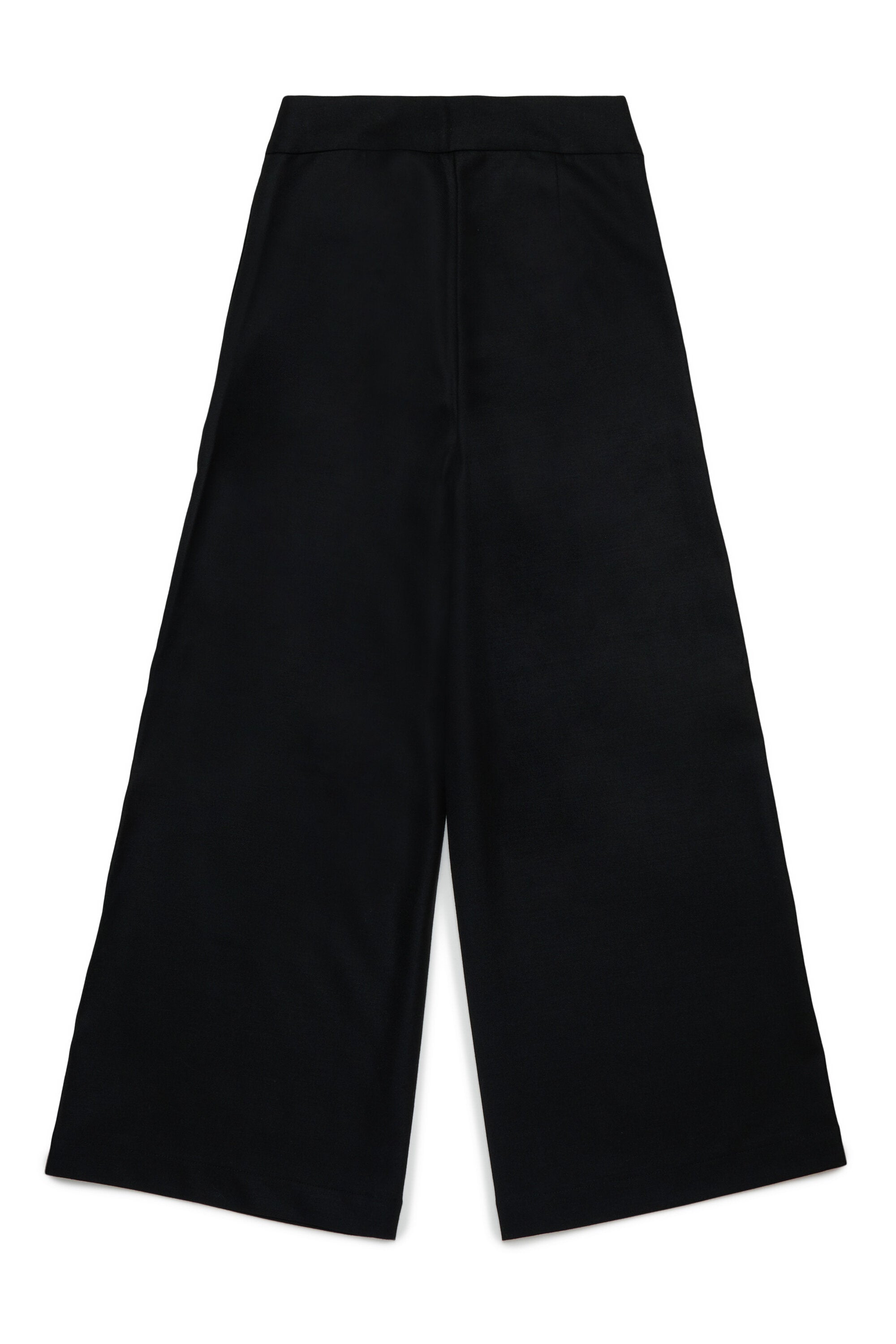 Wide leg flannel pants with logo