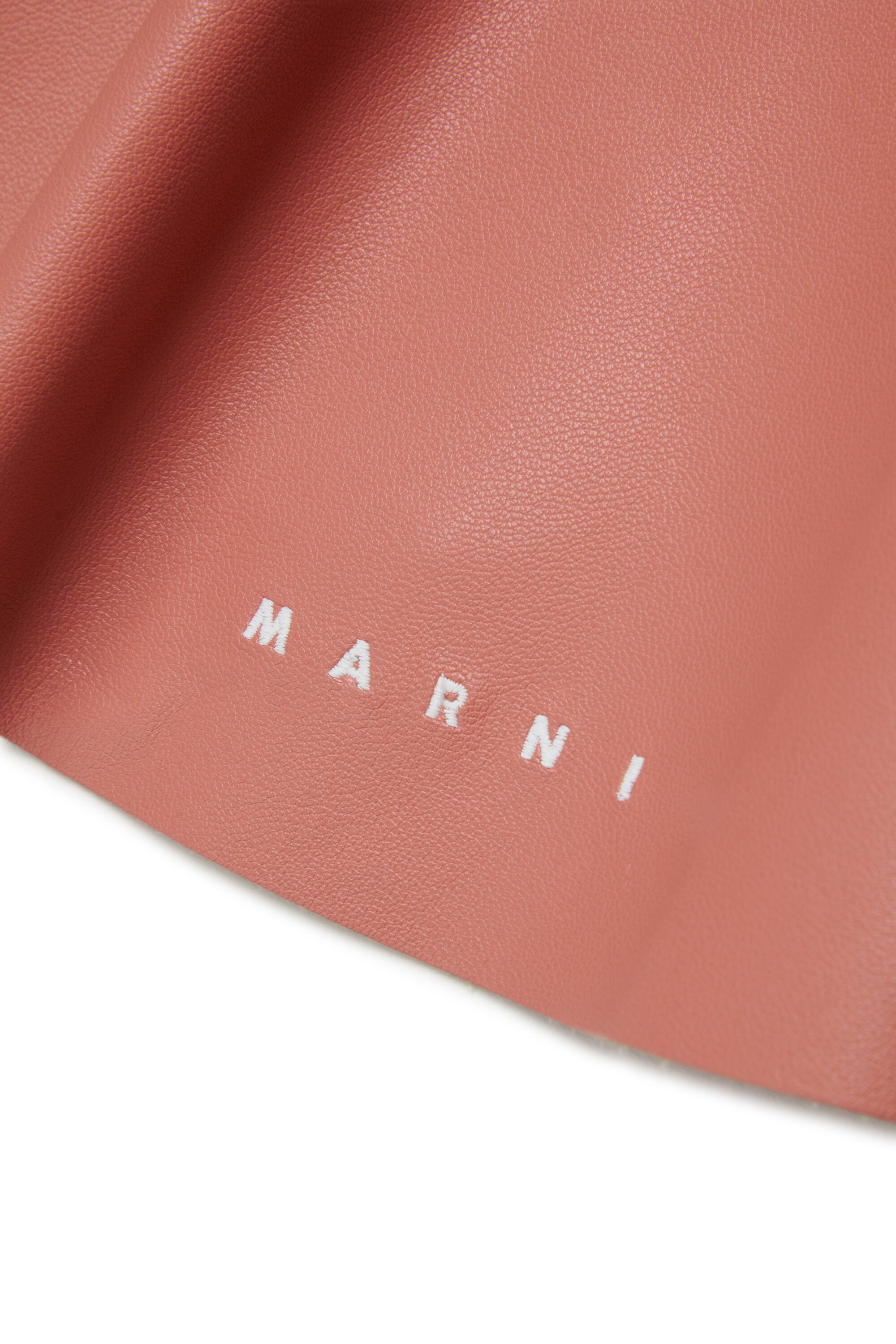 Coated fabric mini skirt