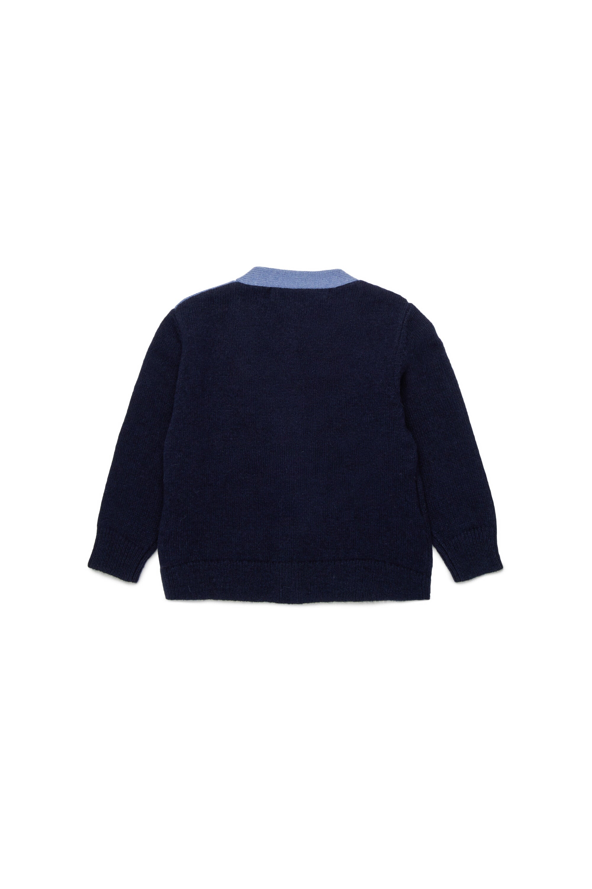 Colorblock wool-blend cardigan